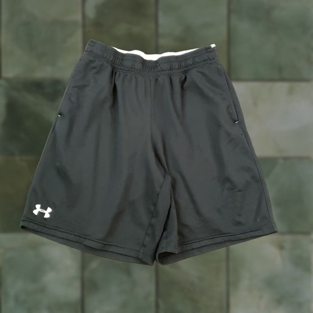 Under Armour Mens Medium Under Armour Black Basketball Shorts Elastic Waist Size US 28 / EU 44 - 1 Thumbnail