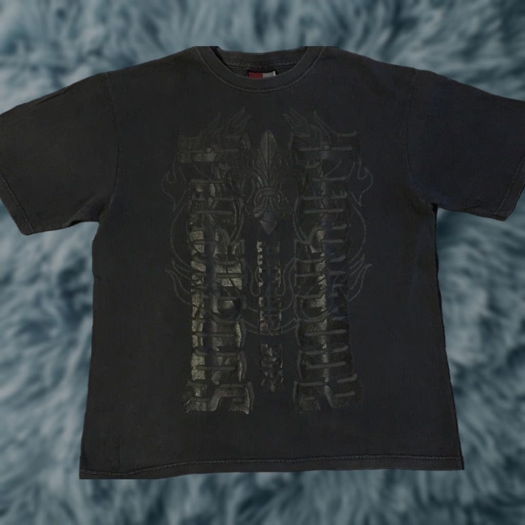 JNCO VINTAGE South Pole Shirt L Black 90s Y2K Affliction Fire Emo Grunge Tapout Jnco AOP Striped Printed Mens T-Shirt Size US L / EU 52-54 / 3 - 1 Thumbnail