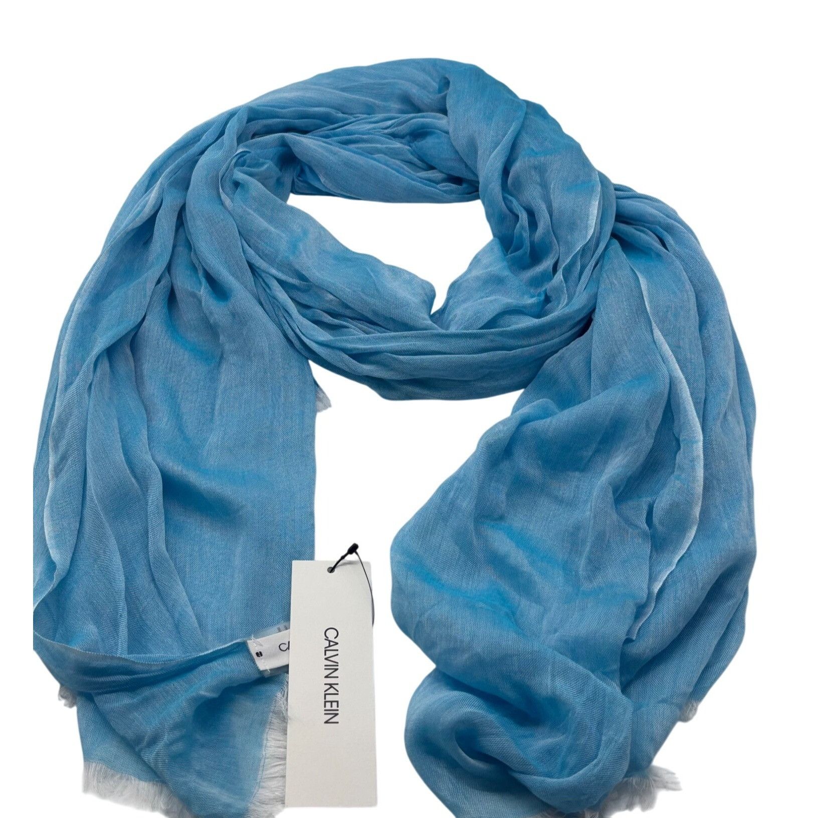 Other Calvin Klein Chambray Woven Scarf, Ocean Blue, OS Size ONE SIZE - 1 Thumbnail