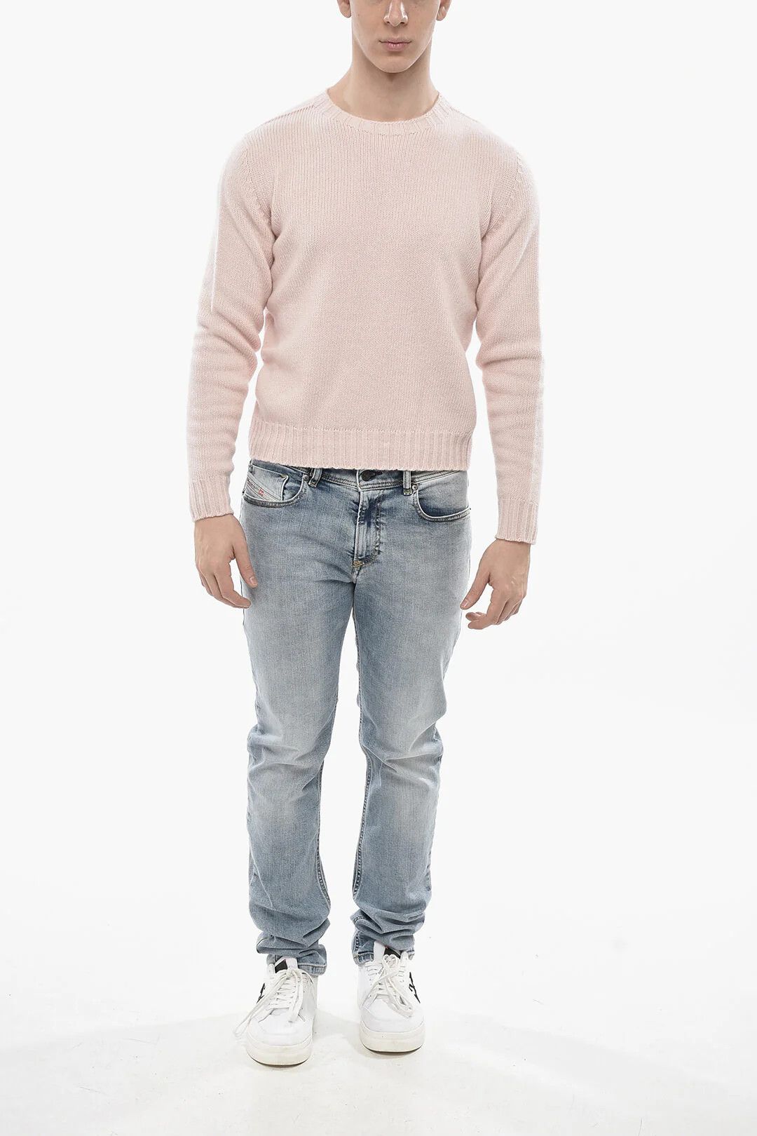 Palm Angels og1mm0326 Wool-Blend Crewneck Sweater in Pink Size US XS / EU 42 / 0 - 4 Thumbnail