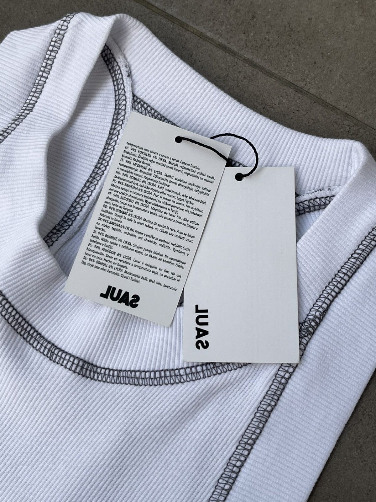 Saul Nash !DS! SS23 Saul Nash White Overlock Stitch Tank Top Size US M / EU 48-50 / 2 - 17 Thumbnail