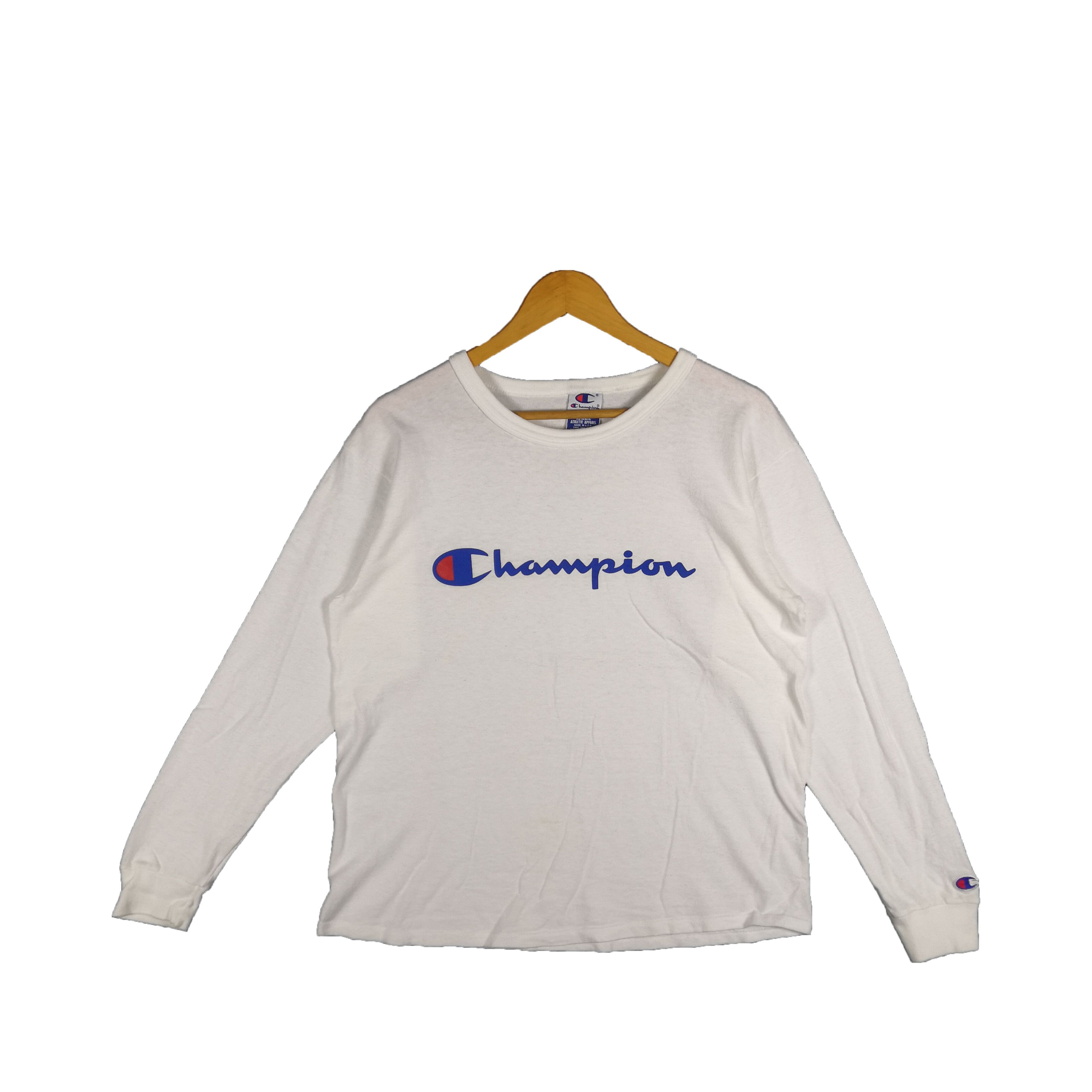 Champion Vintage 90s Champion T-Shirt Streetwear Spell Out Logo Tee Size US L / EU 52-54 / 3 - 1 Thumbnail