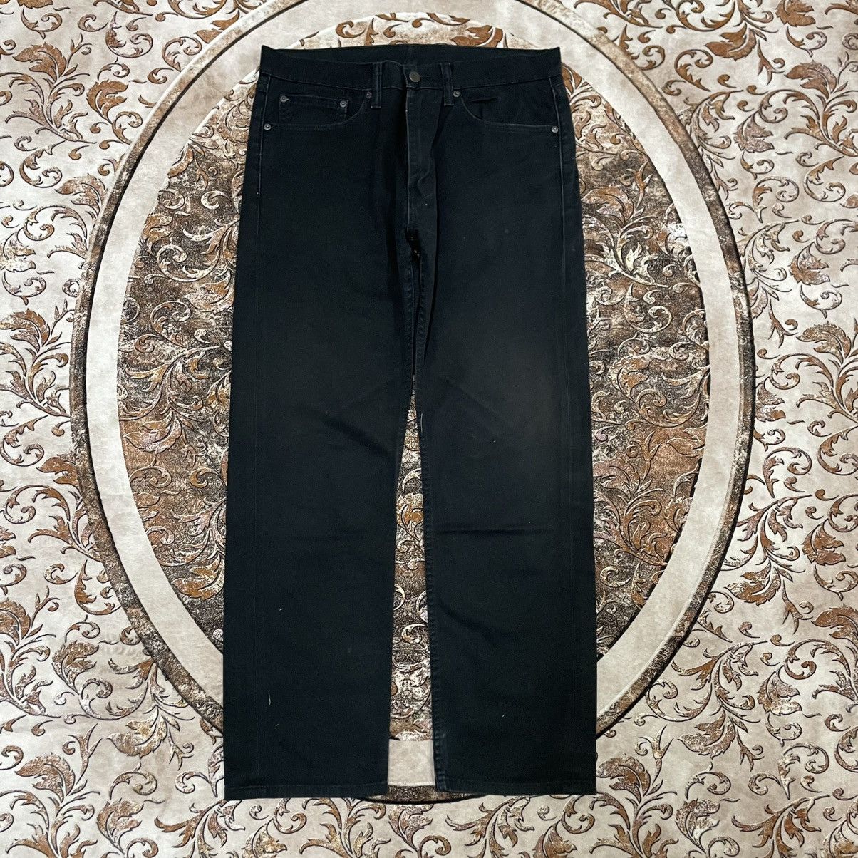Levi's Vintage Clothing 🔥Vintage Levis 505 Super Black Straight Distress Denim Jeans Size US 35 - 1 Thumbnail