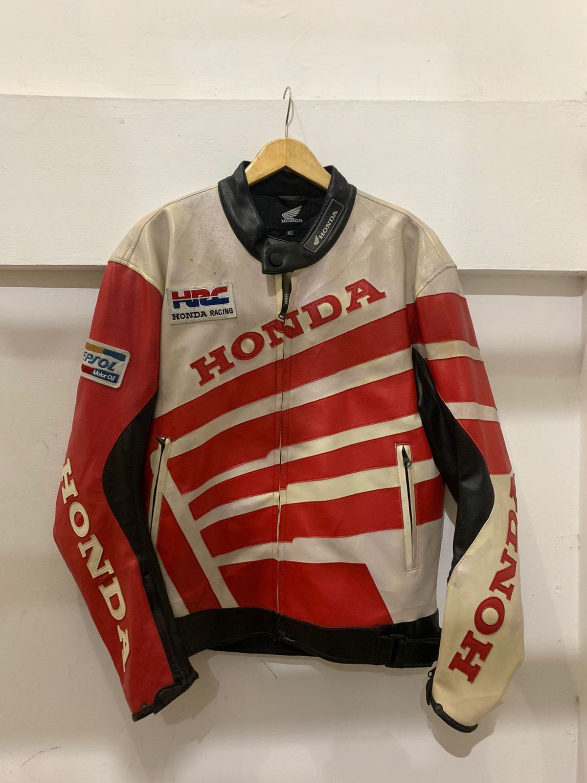 Vintage Vintage Honda Leather Moto Racing Jacket Size US XL / EU 56 / 4 - 1 Thumbnail