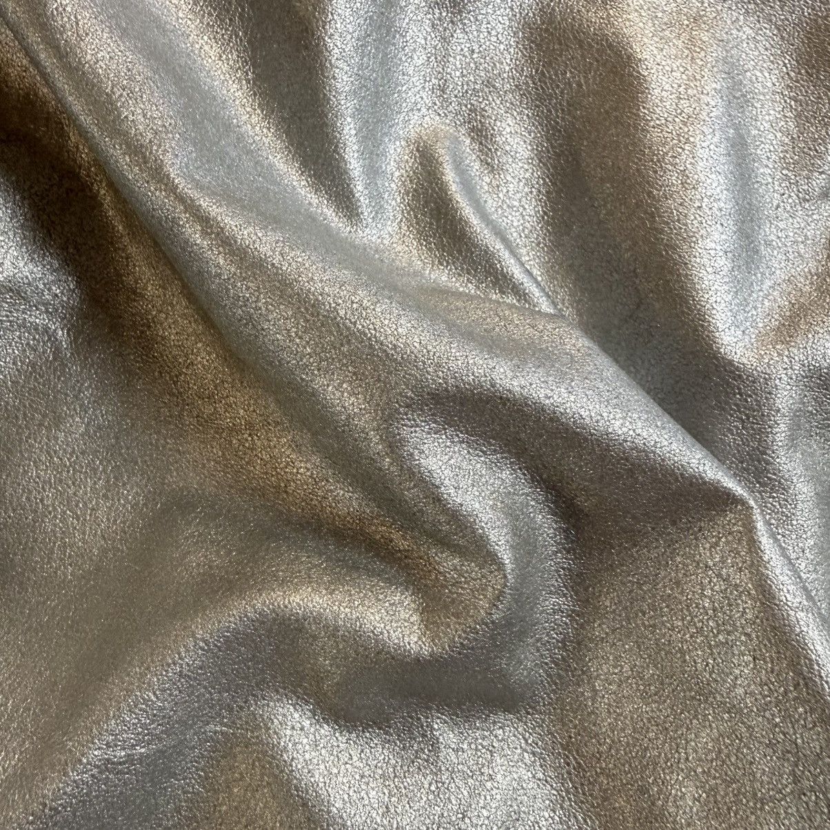 Michele Berandi Michel Berandi Silver Metallic Lambskin LeatherJacket Size US XL / EU 56 / 4 - 15 Thumbnail