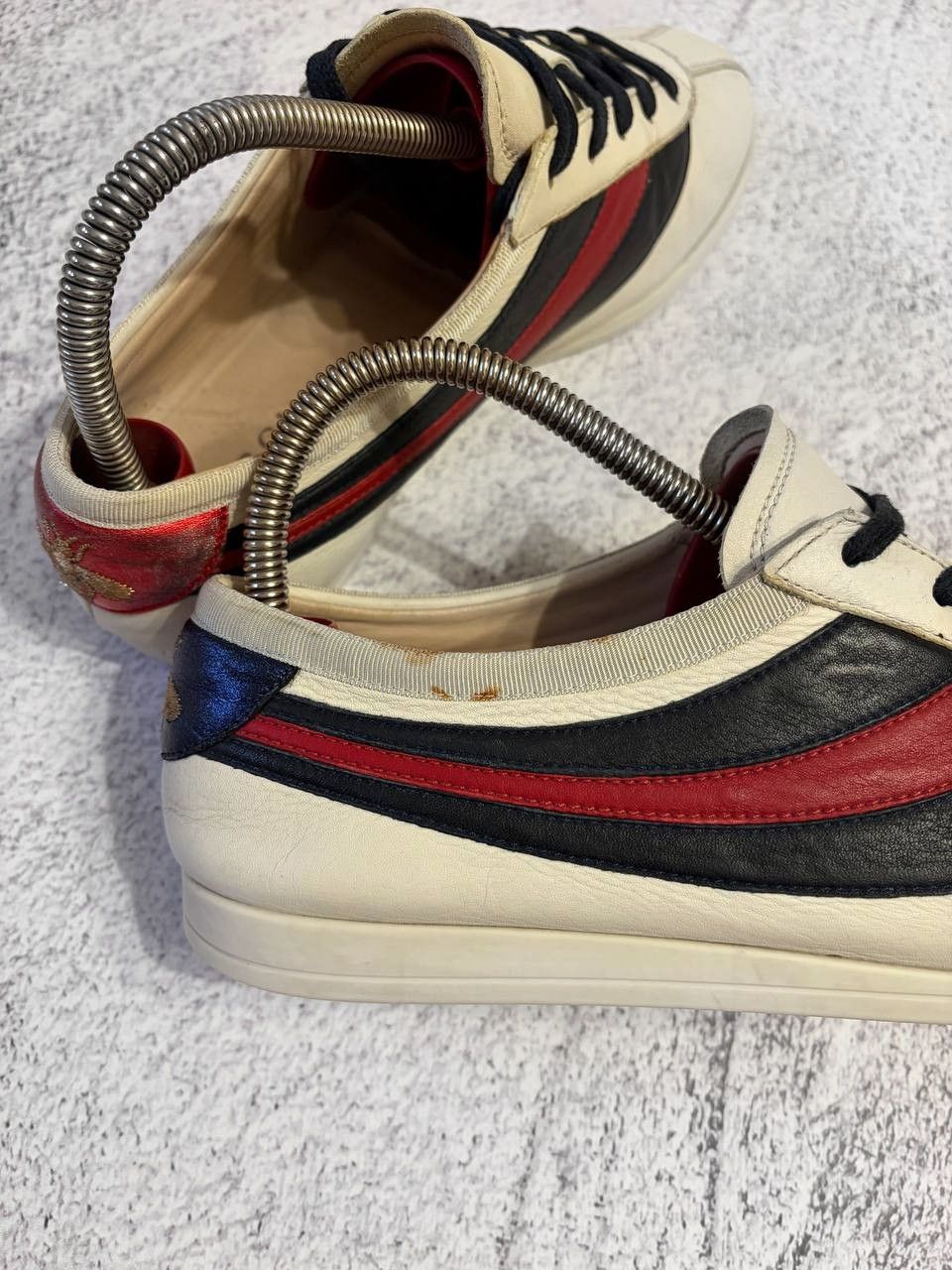 Gucci Gucci Falacer Hebron Bee Embroidery Leather Low Top Sneakers Size US 7 / EU 40 - 5 Thumbnail