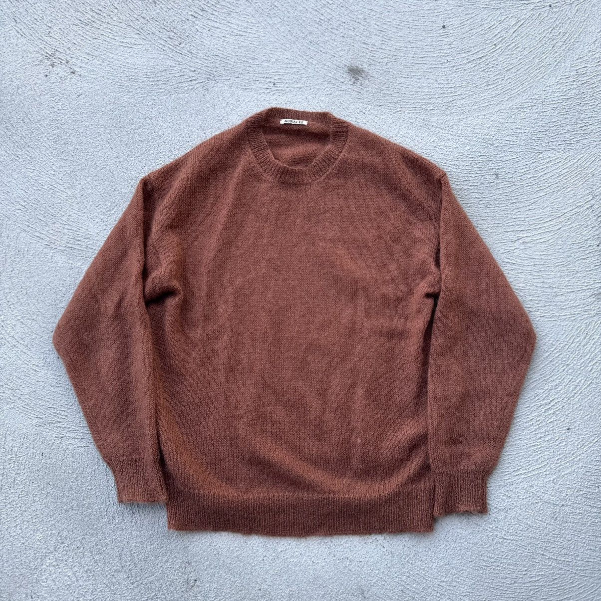 Auralee Auralee Mohair Wool Knit Crewneck Rust Brown/Orange Size US L / EU 52-54 / 3 - 1 Thumbnail