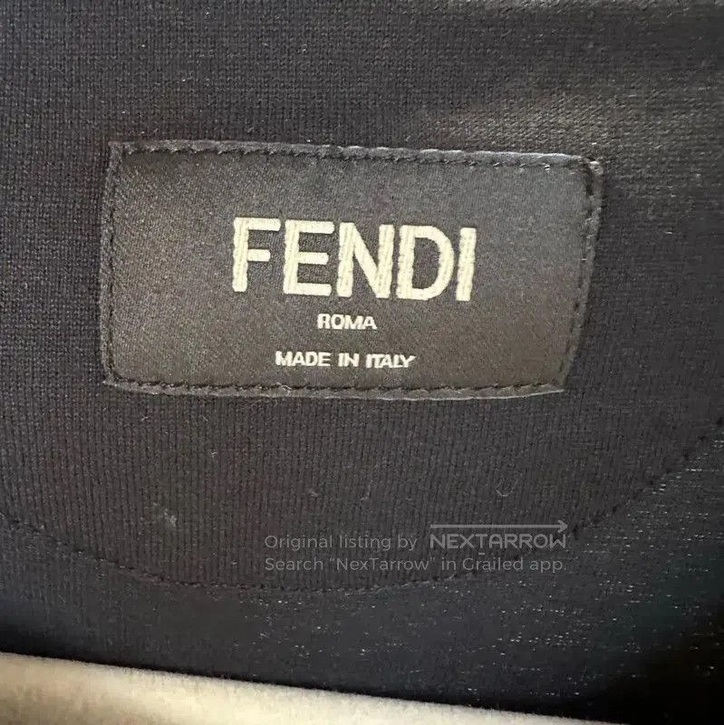 Fendi Fendi Black Cotton T-Shirt with Studded Design . Size L / US 10 / IT 46 - 4 Thumbnail