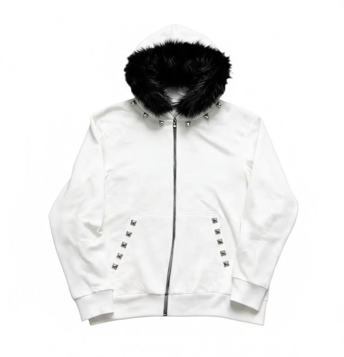 Other Fashion Punk Y2K Grunge Rivet Metal Flurry Hat Fur Hoodies Size US M / EU 48-50 / 2 - 1 Thumbnail