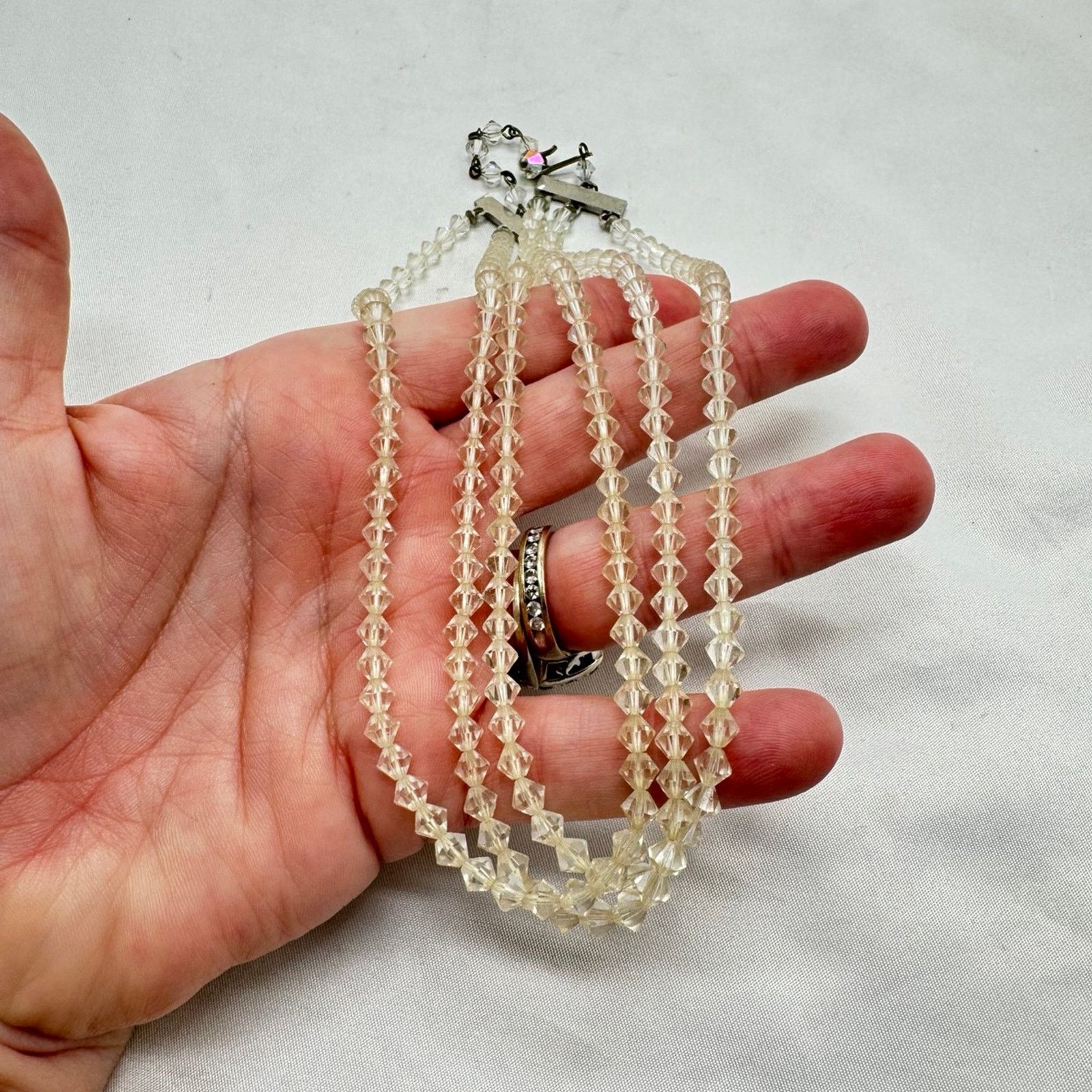 NBDN Nobrandedon VTG triple strand Austrian crystal necklace Size ONE SIZE - 3 Thumbnail