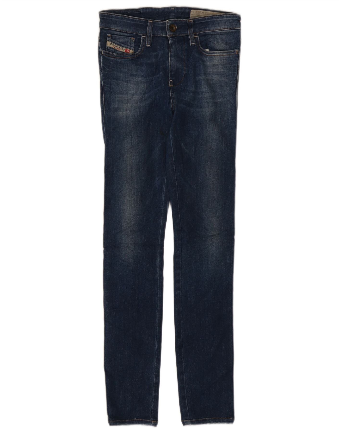 Diesel Womens Skinzee Low Waist Super Slim Skinny Jeans W25 L27 Blu Size 25" / US 0 / IT 36 - 1 Thumbnail