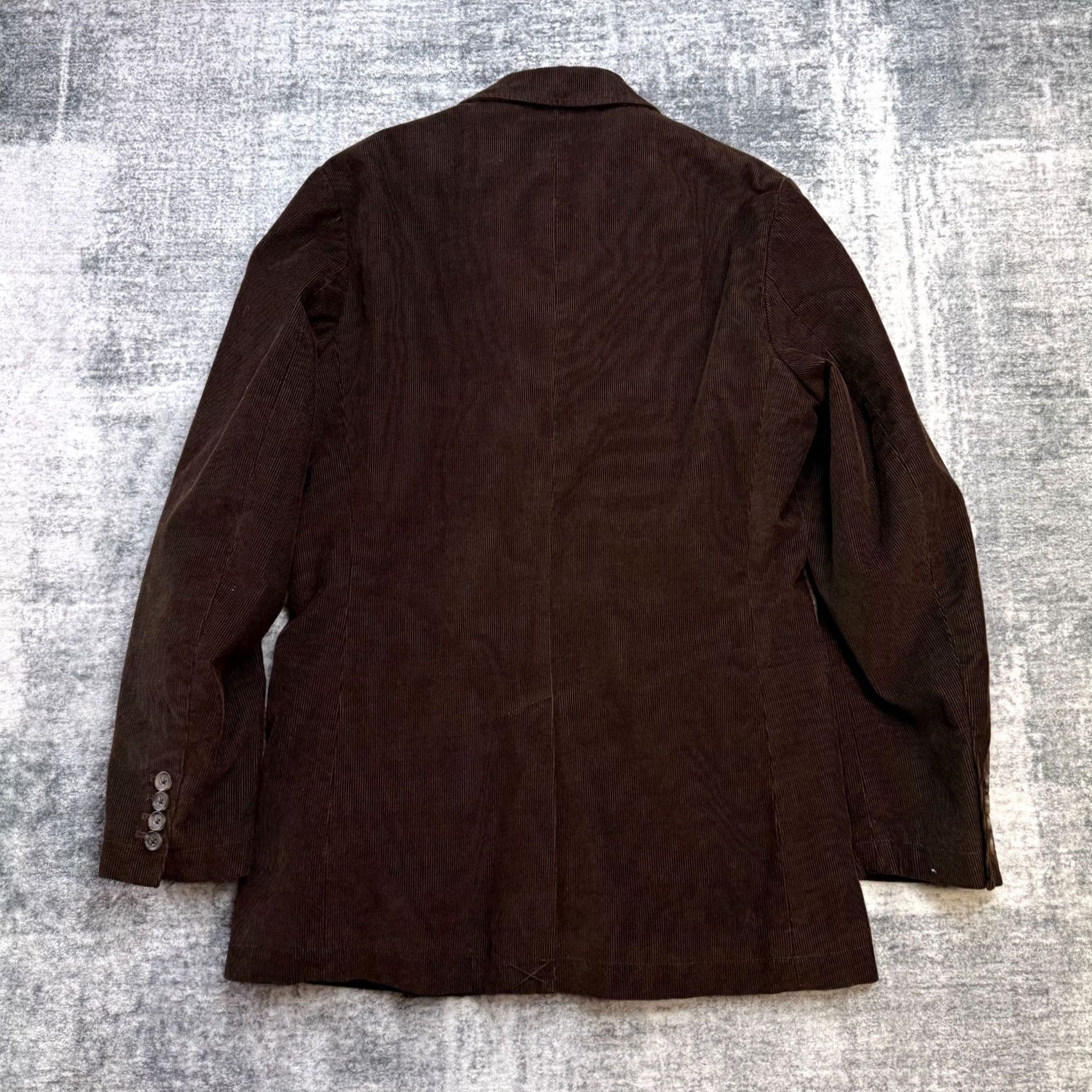 J.Crew VINTAGE J.CREW Blazer Jacket Mens S Corduroy Notch Lapel Academia 3-Button Front 4-Button Sleeve Brown Ribbed 37 Chest Vintage Uni Dress Coat Size 36R - 7 Thumbnail
