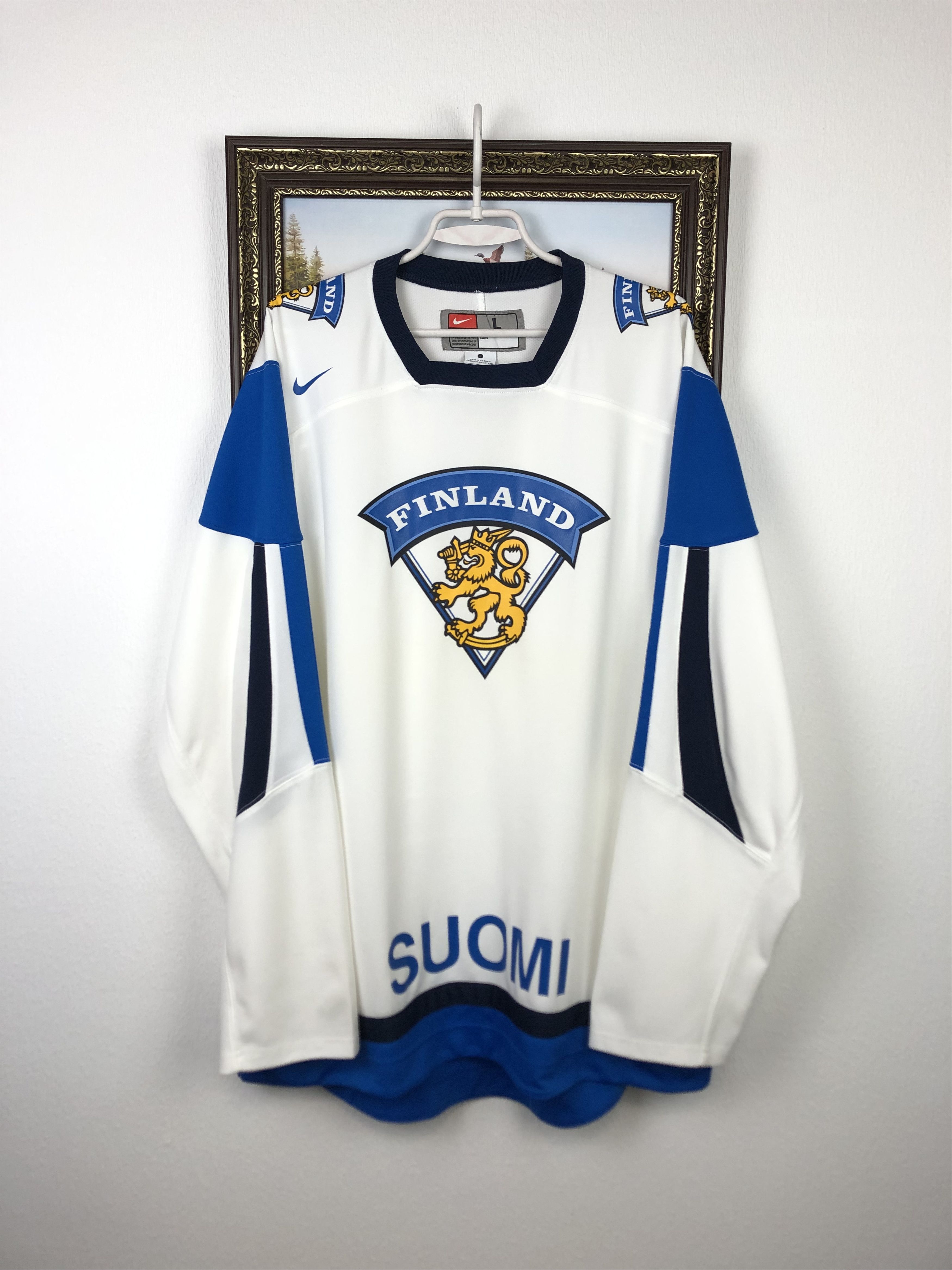 Nike Nike Vintage Suomi Finland Ice Hockey Jersey tee Shirt Size US L / EU 52-54 / 3 - 1 Thumbnail