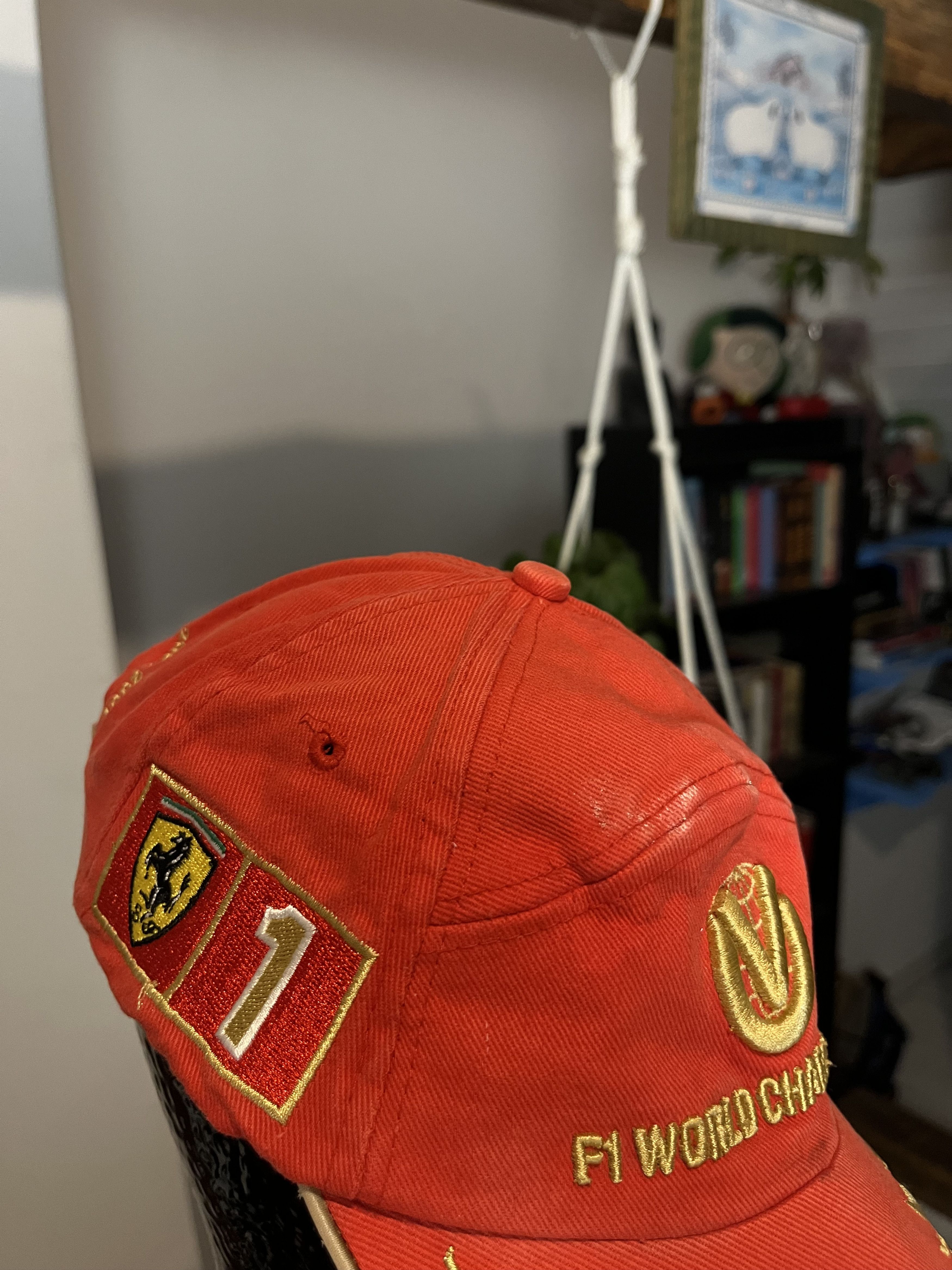 Ferrari × Vintage 2001 Michael Schumacher F1 World Champion Cap Ferrari Size ONE SIZE - 9 Thumbnail