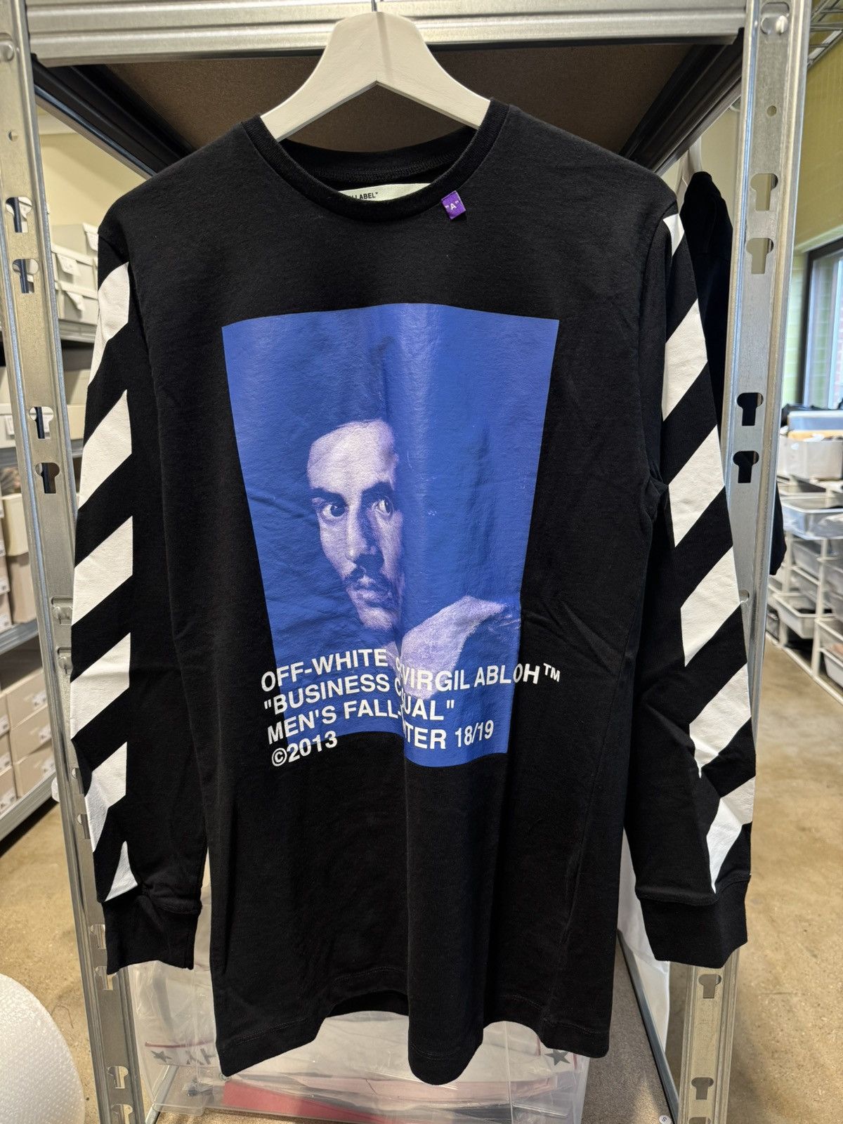 Off-White Bernini Printed Long Sleeve T-Shirt NEW 500$