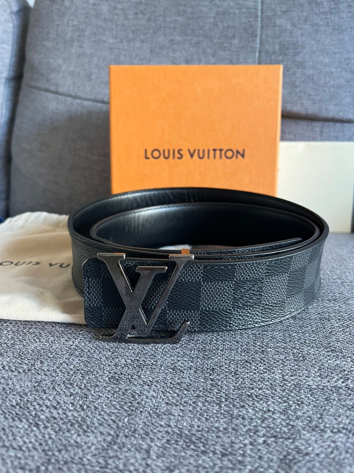 Louis Vuitton Louis Vuitton Black/Grey Belt