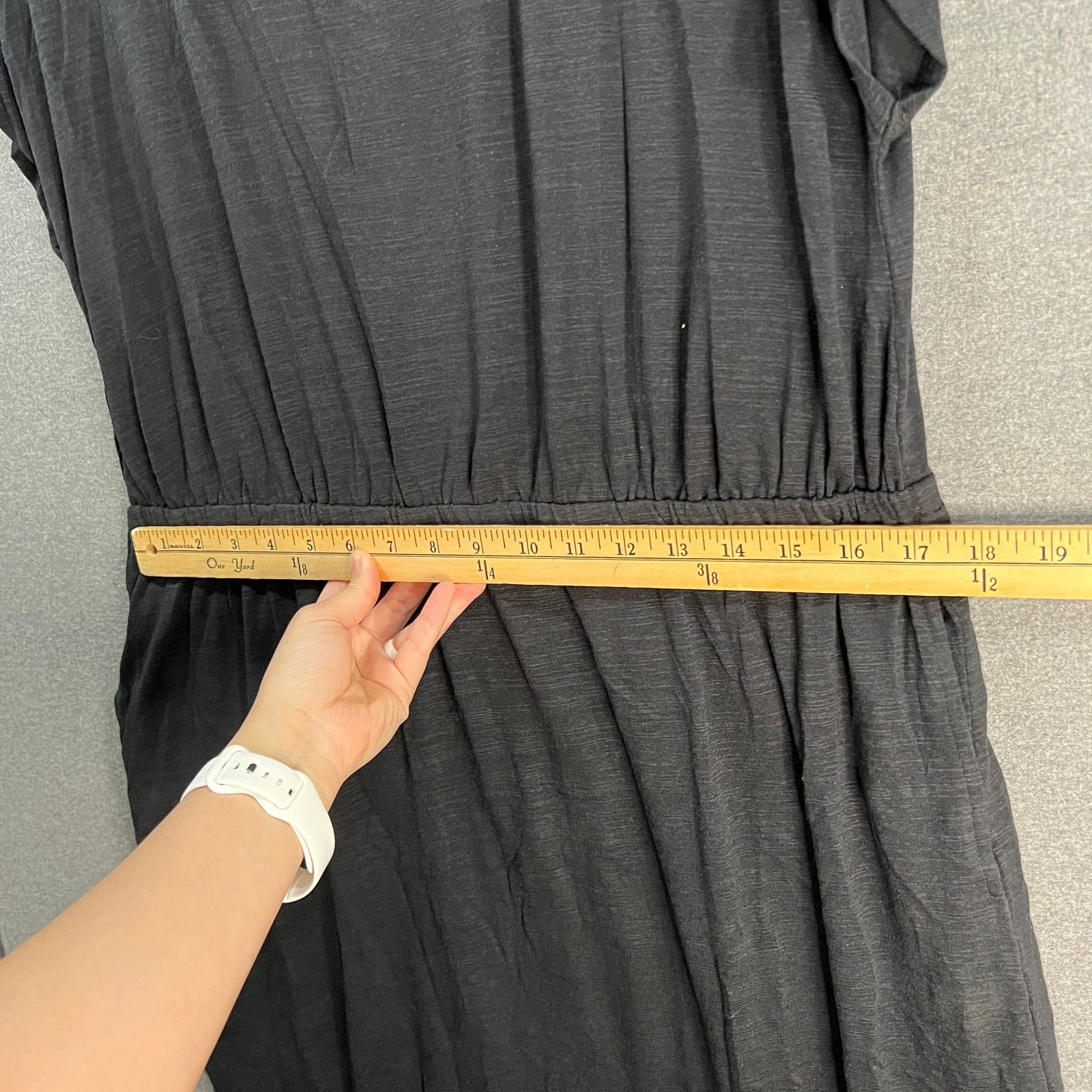 Other zuda Z-Air Slub Jersey Crosstadi Midi Dress Black Large Size L / US 10 / IT 46 - 5 Thumbnail