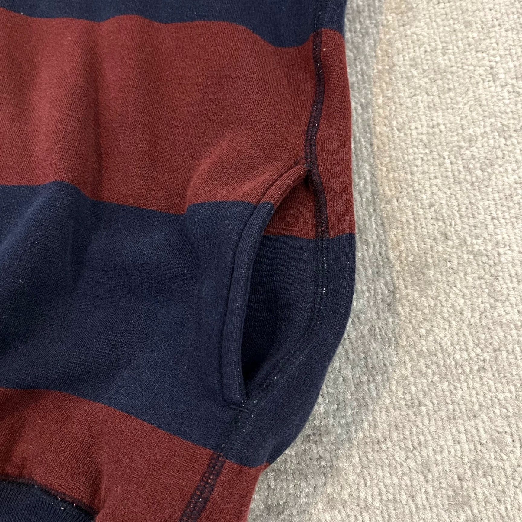 Ralph Lauren Ralph Lauren Sweater Mens Extra Large Red Blue Maroon Stripe Pony Spellout Polo Size US XL / EU 56 / 4 - 6 Thumbnail