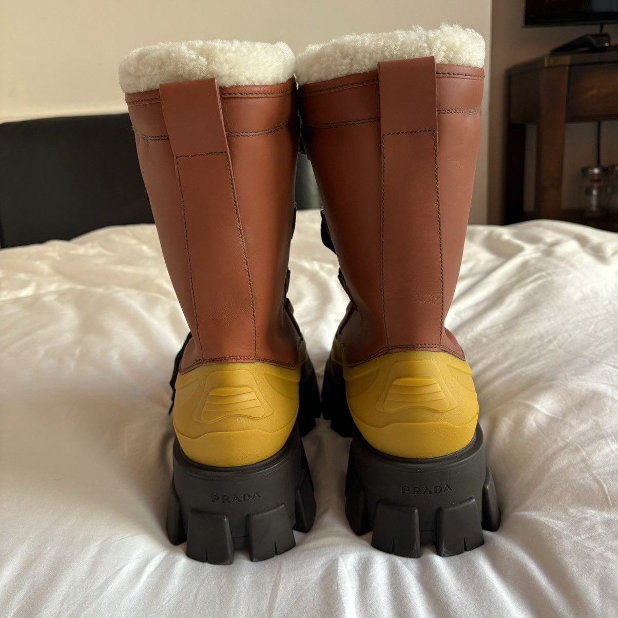 Prada Prada pull up fur boots Size US 10 / EU 43 - 4 Thumbnail