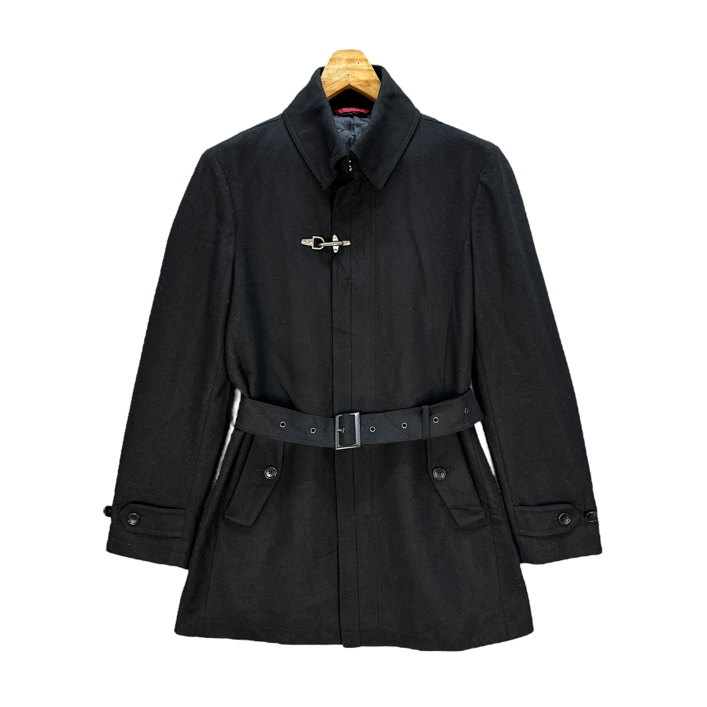 semanticdesign SEMANTIC DESIGN Black Wool Belted Jacket #A53-1223 Size M / US 6-8 / IT 42-44 - 1 Thumbnail