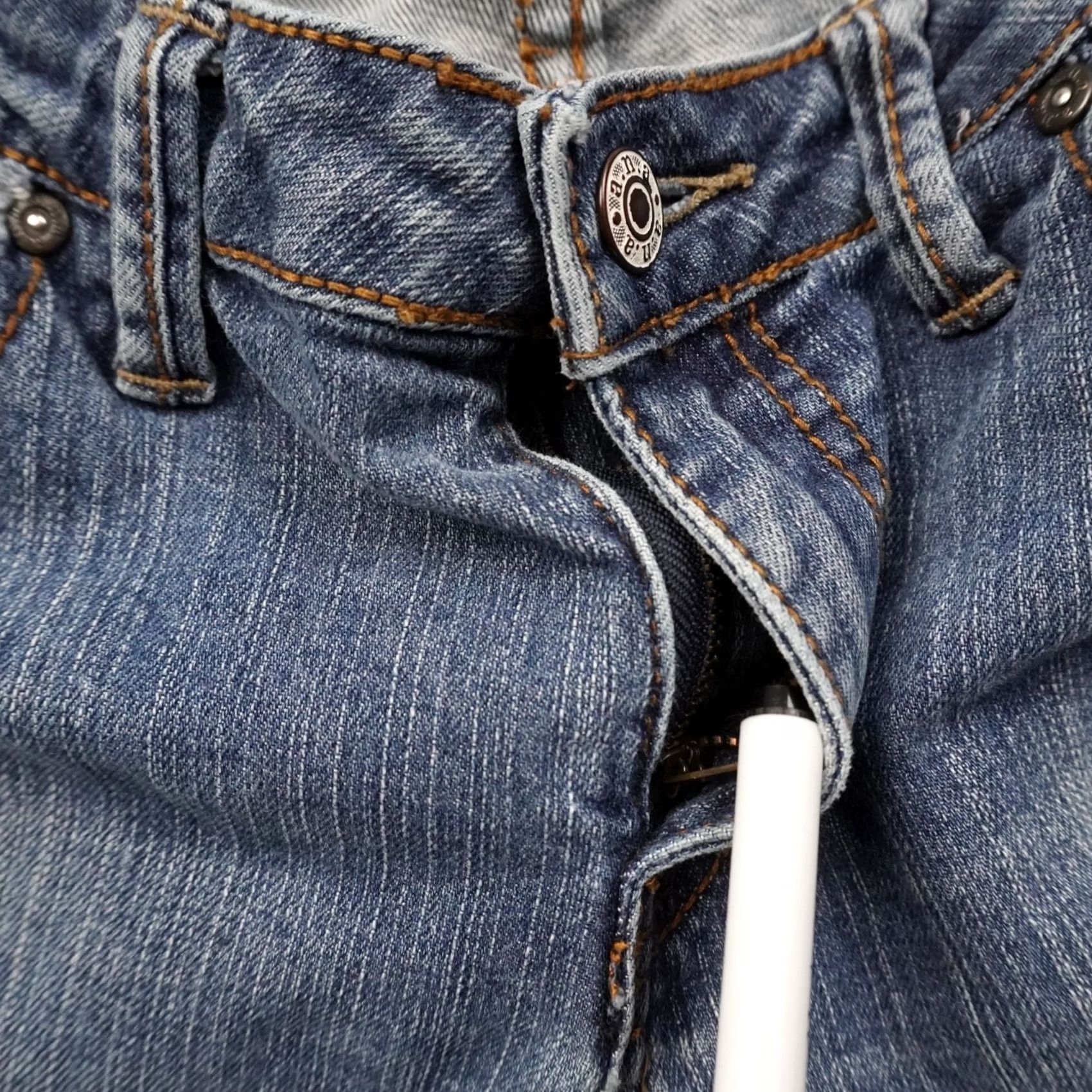 Denime a.n.a Jeans Bootcut Y2K Low Rise 30x30 Medium Wash Blue Denim 5-Pocket Womens Boys? Size 30" / US 8 / IT 44 - 4 Thumbnail