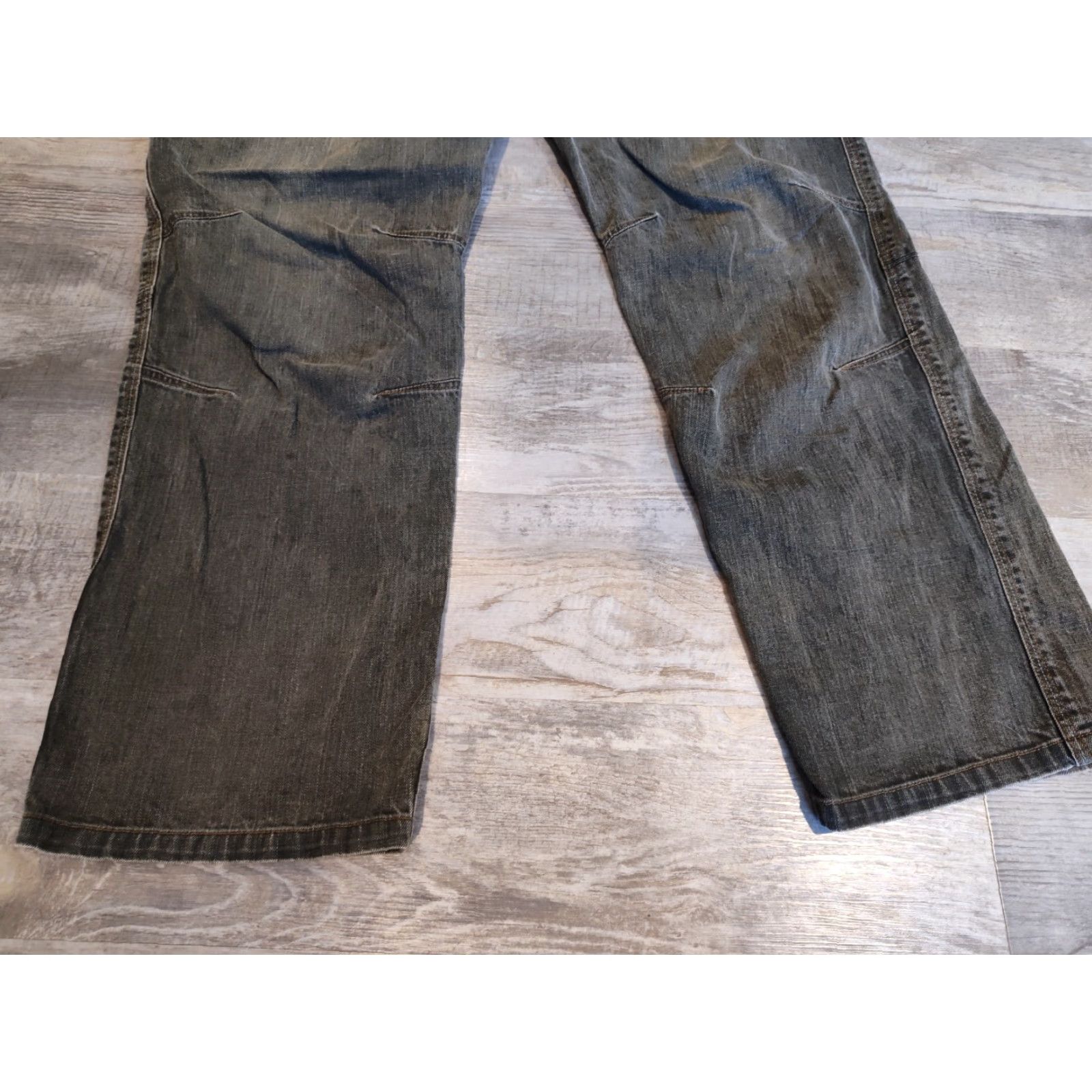 Vintage Kuhl Pants Mens 40x30 Workwear Cotton Canvas Brown Green Riot Patinadye Double Knee 40x30 Regular Mens Pants Size US 40 / EU 56 - 2 Thumbnail