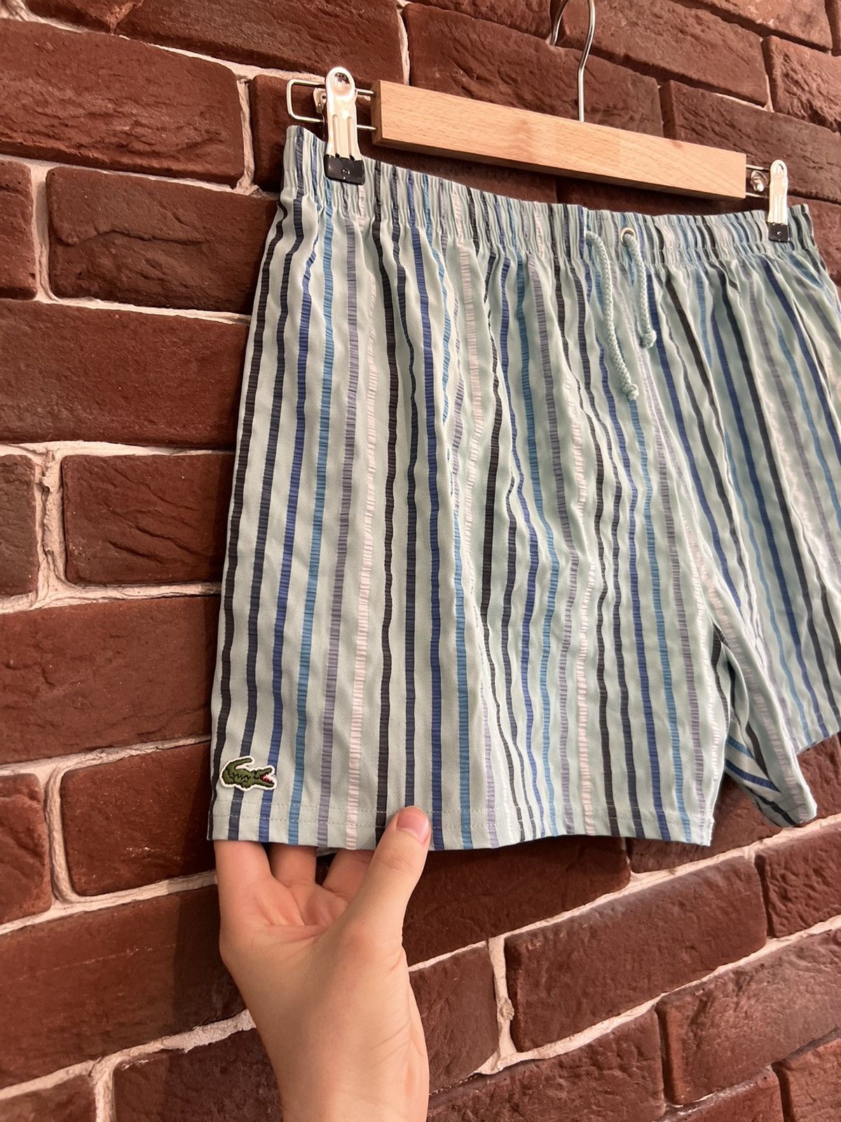 Lacoste Lacoste 90s Vintage Swim Shorts Striped 7 Sportswear Hype Size US 34 / EU 50 - 4 Thumbnail