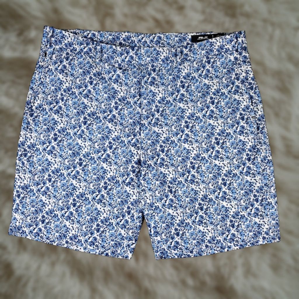 Ralph Lauren VINTAGERLX Ralph Lauren Shorts Mens Size 38 Blue Floral Golf Casual Flat Front Chino Size US 38 / EU 54 - 1 Thumbnail