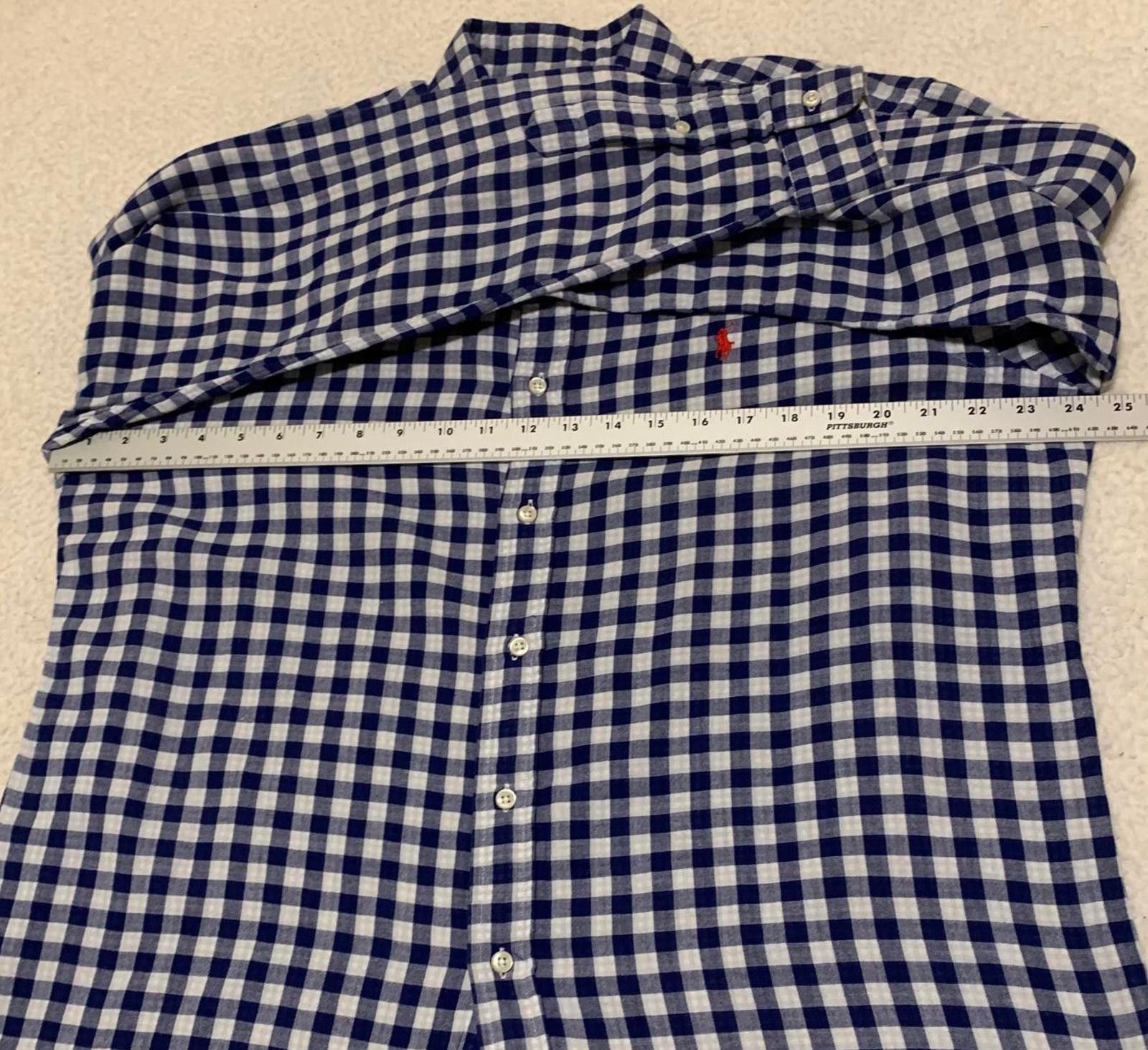 Polo Ralph Lauren Ralph Lauren Men's L Blue White Checkered Shirt Size US L / EU 52-54 / 3 - 9 Thumbnail