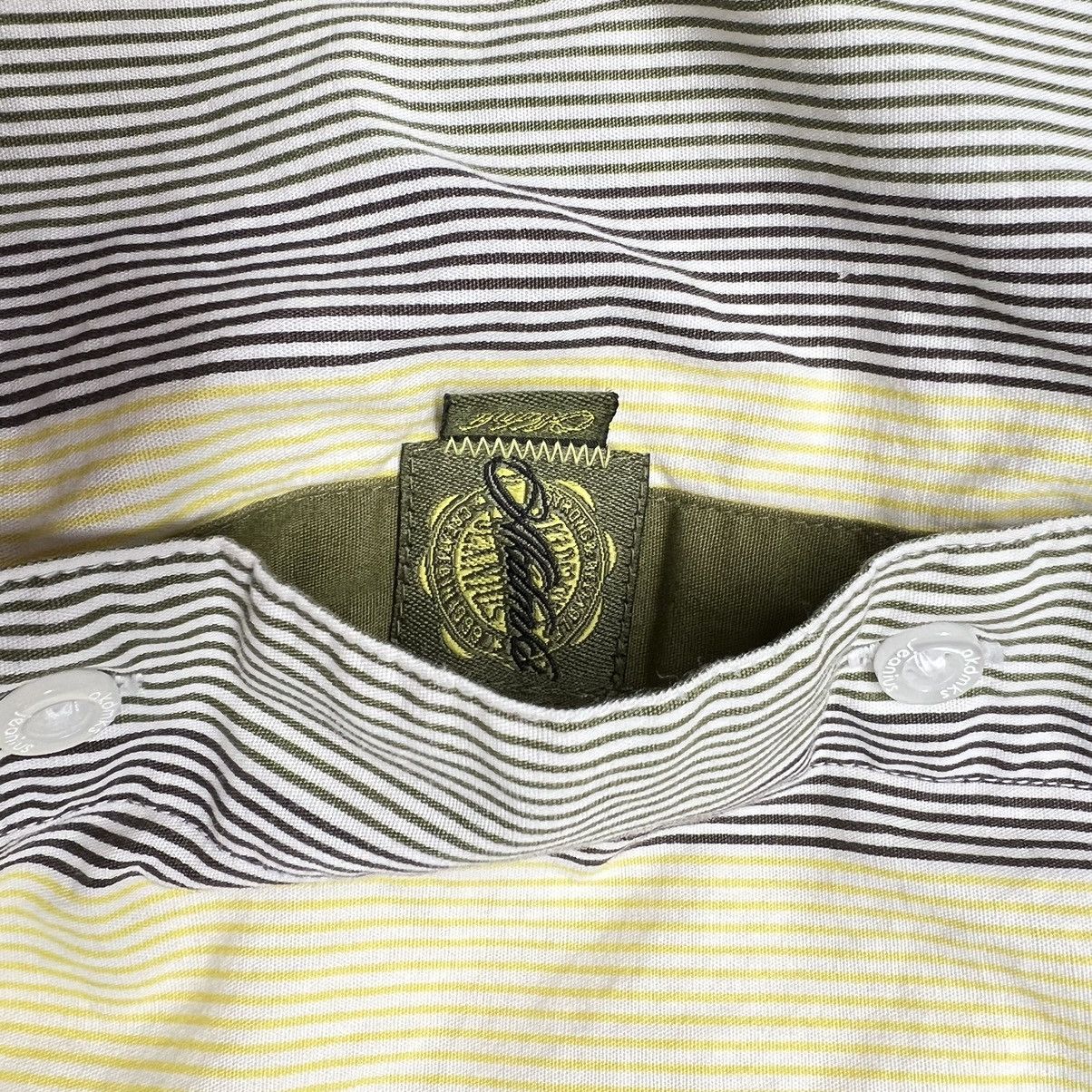 Akademiks Akademiks Button Shirt Striped Yellow Collared Pocket Y2K Size US XL / EU 56 / 4 - 12 Thumbnail