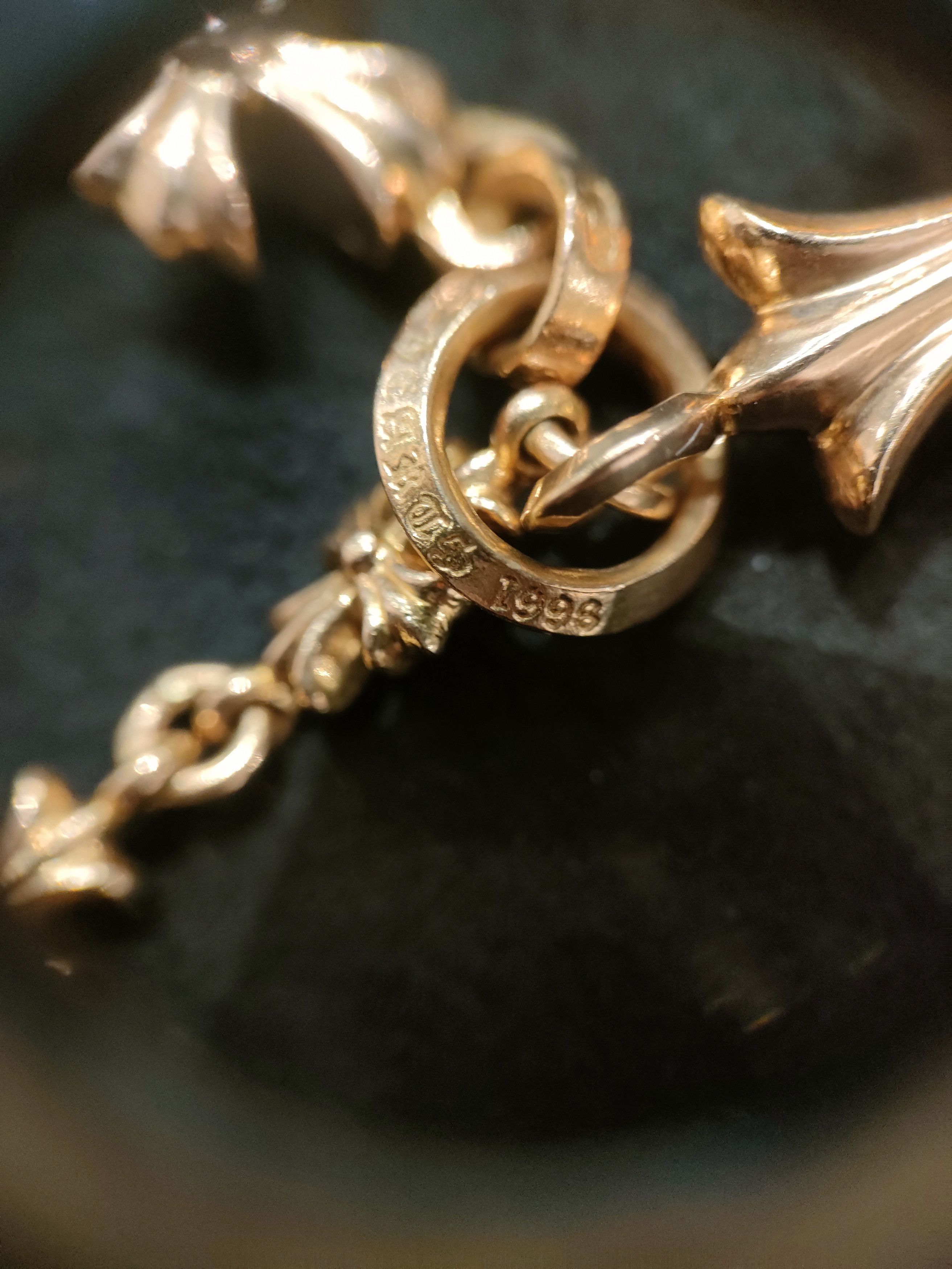 Chrome Hearts Chrome Hearts 22K Gold Tiny E Chokechain Necklace Size ONE SIZE - 21 Thumbnail