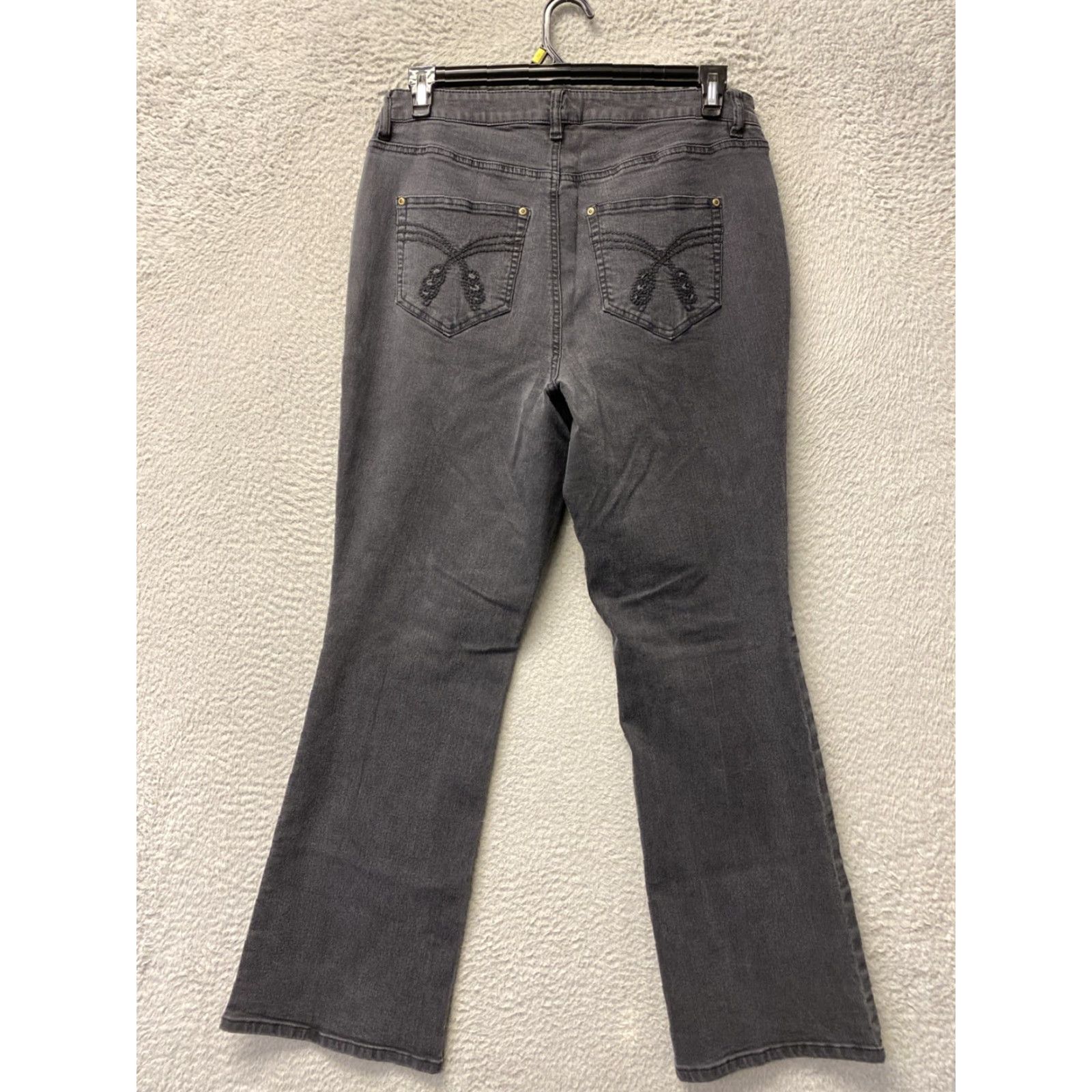 Vintage Ellos Jeans Women’s 14 Regular Bootcut 35x30 Faded Black 0435 Womens Size 24" / US 00 / IT 34 - 7 Thumbnail
