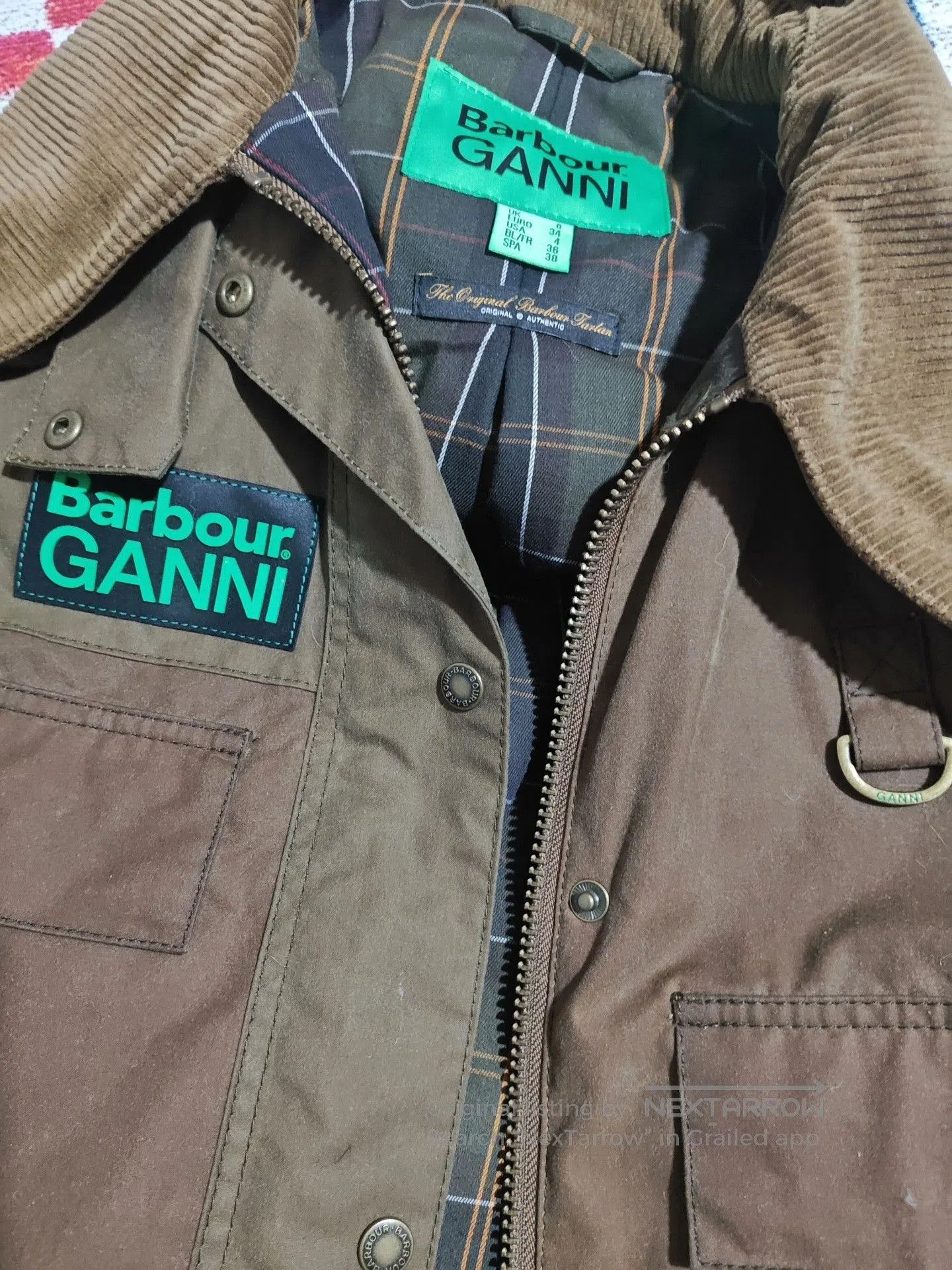 Barbour Barbour x Ganni Fishing Wax Jacket. Size M / US 6-8 / IT 42-44 - 8 Thumbnail