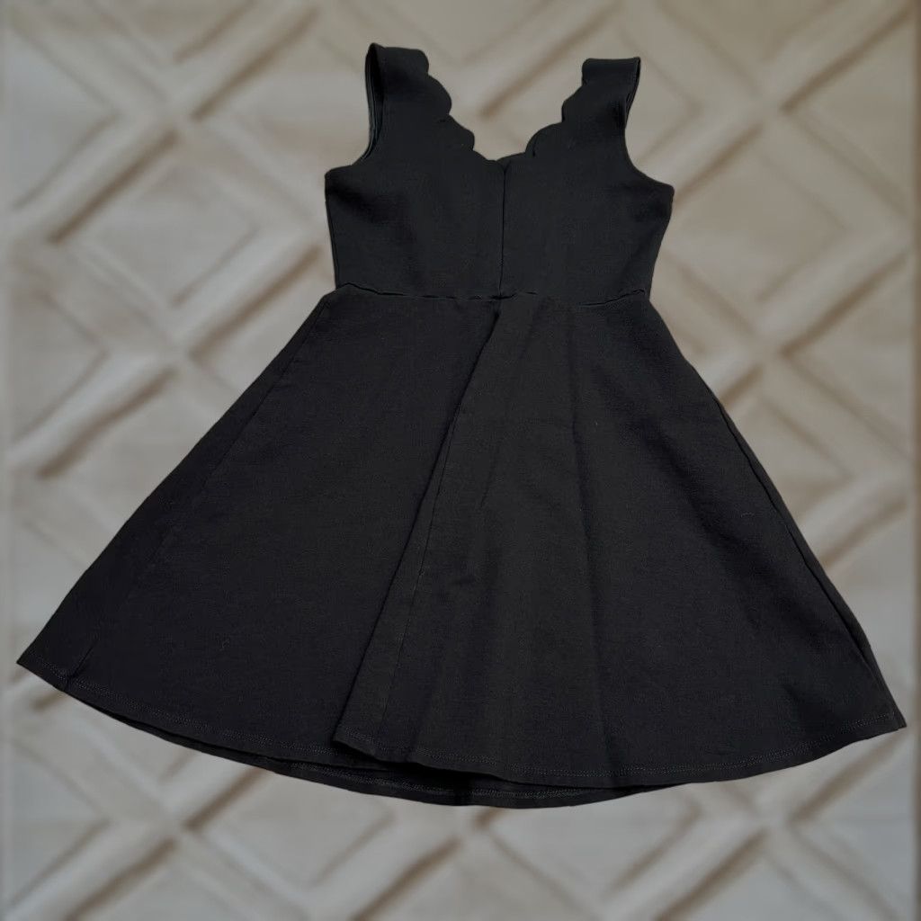 little black dress cotton THE SCALLOP MINI in Textured Black Textured Cotton / 2023SP419 BTC / 3 vintage clothing stores near me Kleur:Donkergroen Garment Care After washing Alice + Olivia Harmony