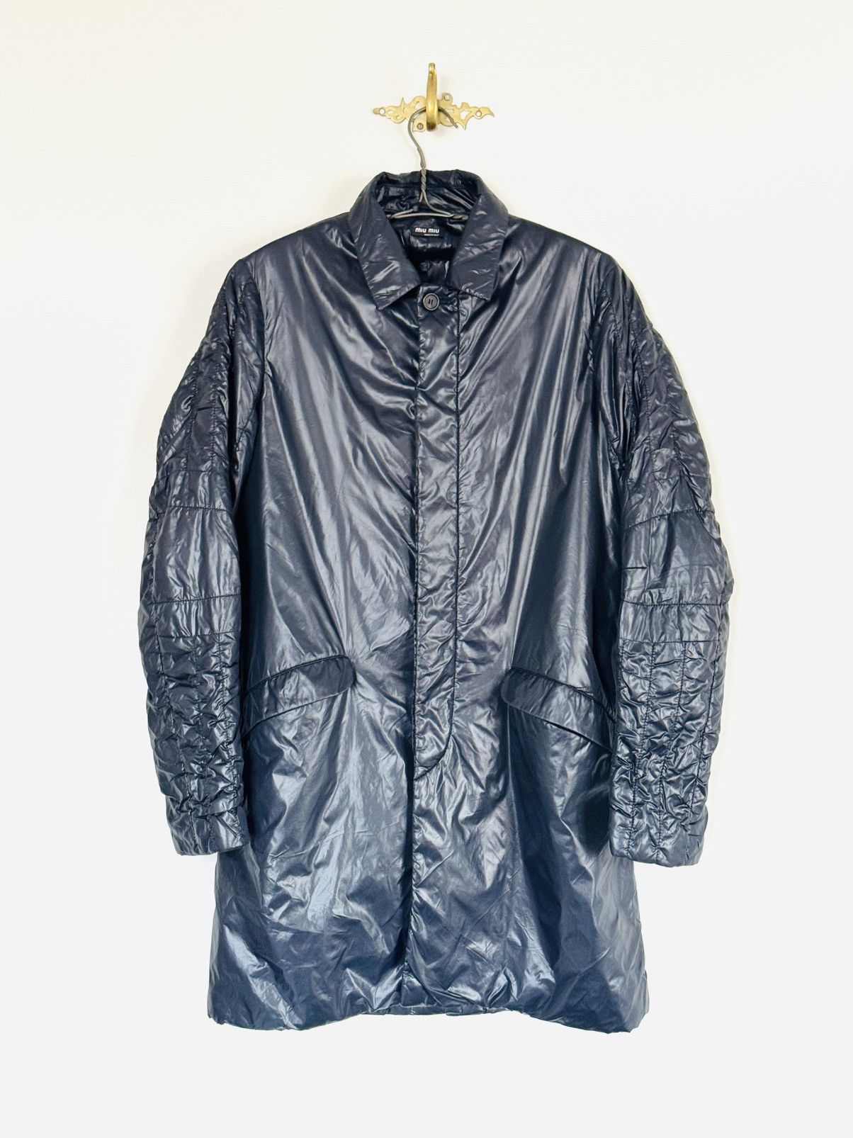 Miu Miu Rare 00s Miu Miu men’s black overcoat sz 48 Size US M / EU 48-50 / 2 - 1 Thumbnail