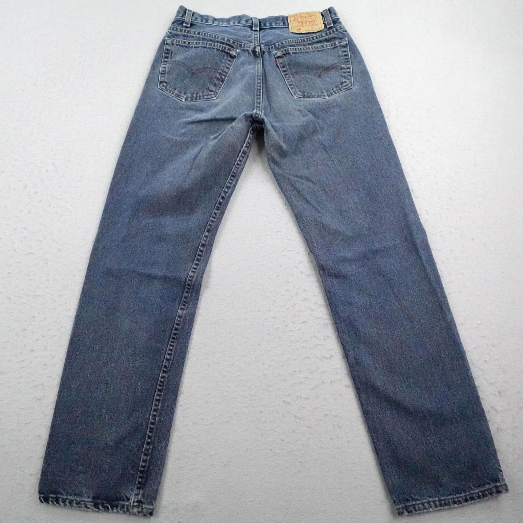 Levi's VINTAGE Levis Jeans Mens 33 Blue Denim 501 Button Fly Straight Leg 90s USA Size US 33 - 6 Thumbnail