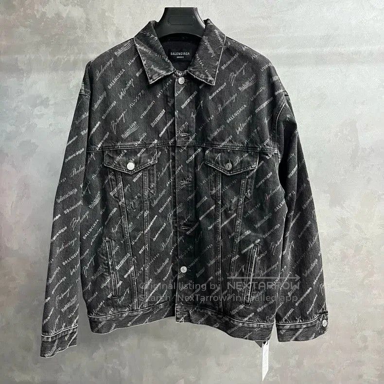 Balenciaga Balenciaga Black Logo Denim Jacket. Size US S / EU 44-46 / 1 - 1 Thumbnail