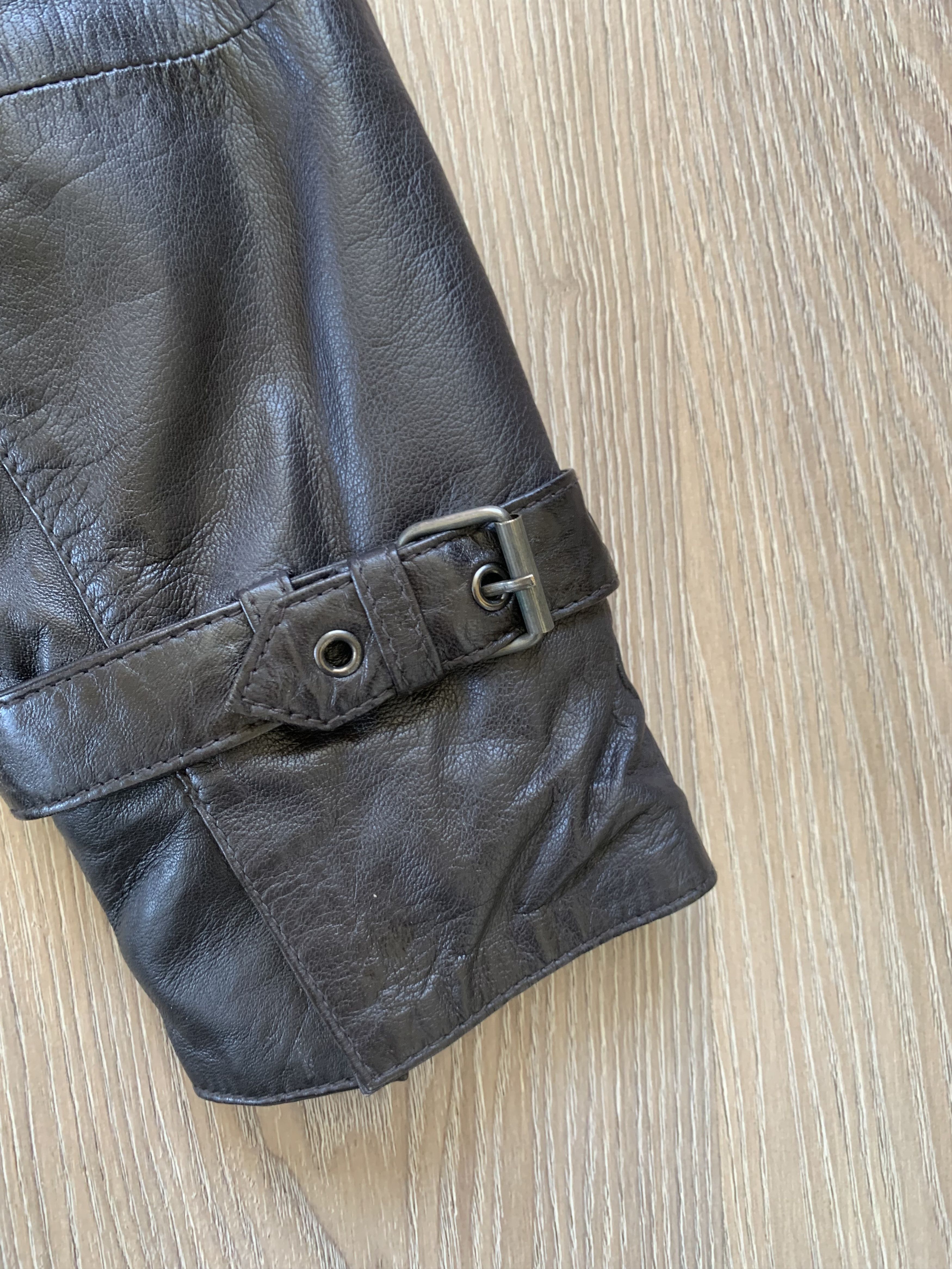 Other Zimmert Leather Womens Long Brown Jacket Size M / US 6-8 / IT 42-44 - 8 Thumbnail