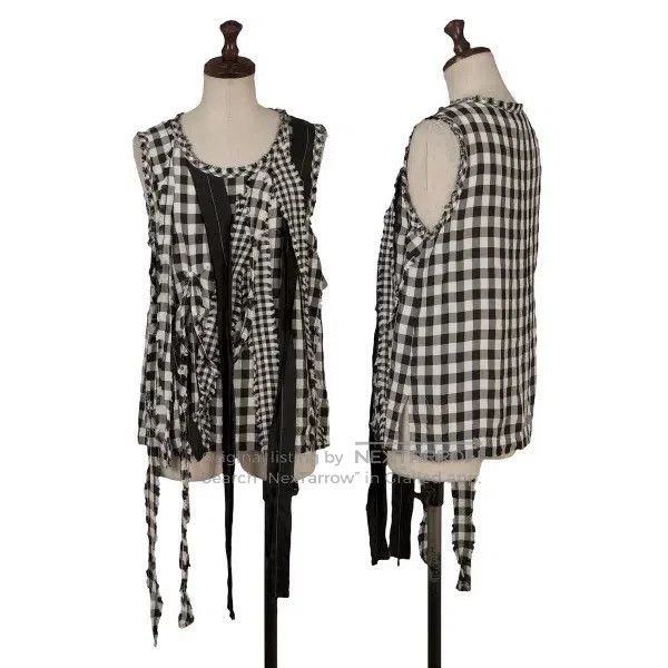 Comme des Garcons Comme Des Garcons Black and white vintage plaid tie vest t Size S / US 4 / IT 40 - 1 Thumbnail
