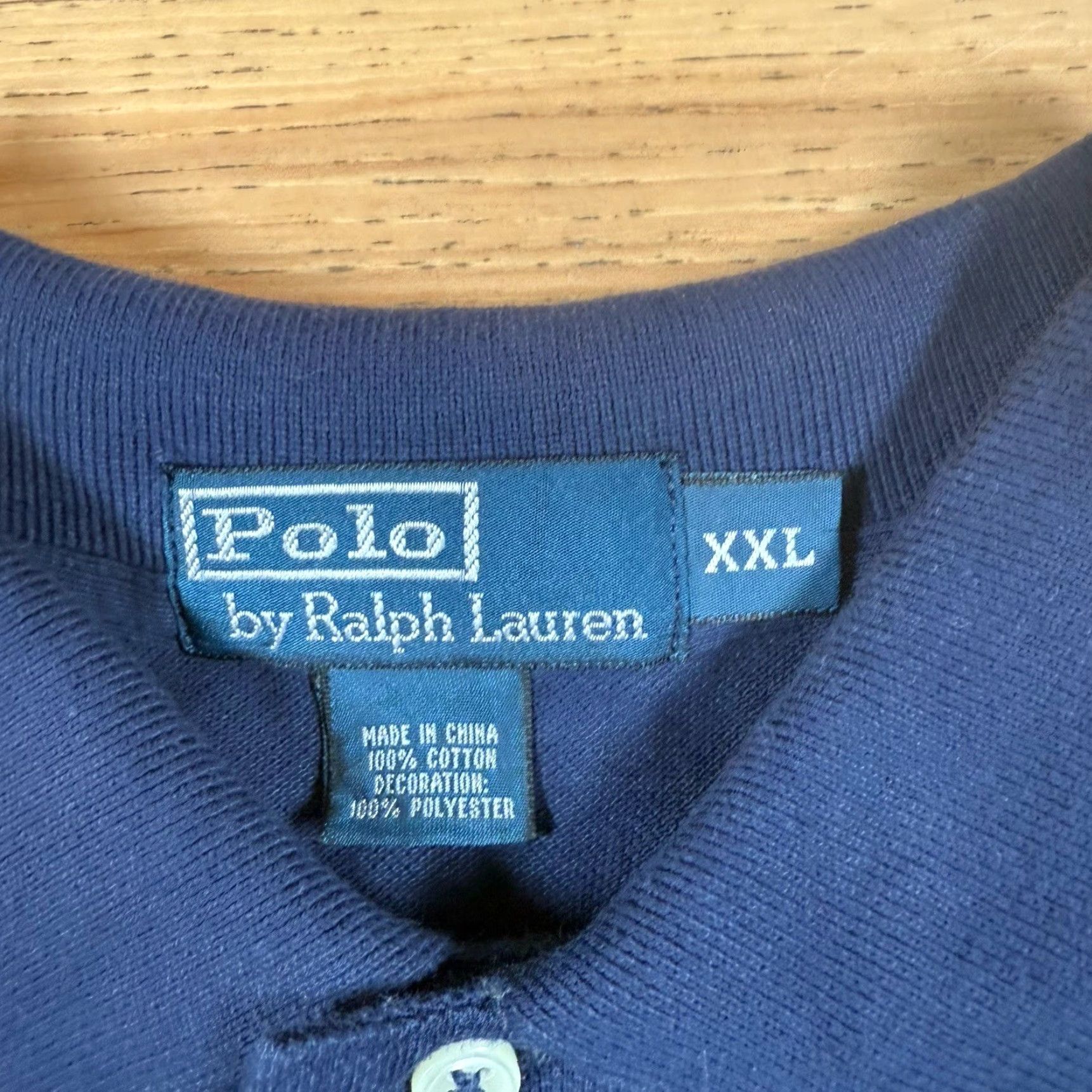 Ralph Lauren VINTAGE Ralph Lauren Polo Shirt Mens XXL Blue US Flag Big Pony #3 Size US XXL / EU 58 / 5 - 6 Thumbnail