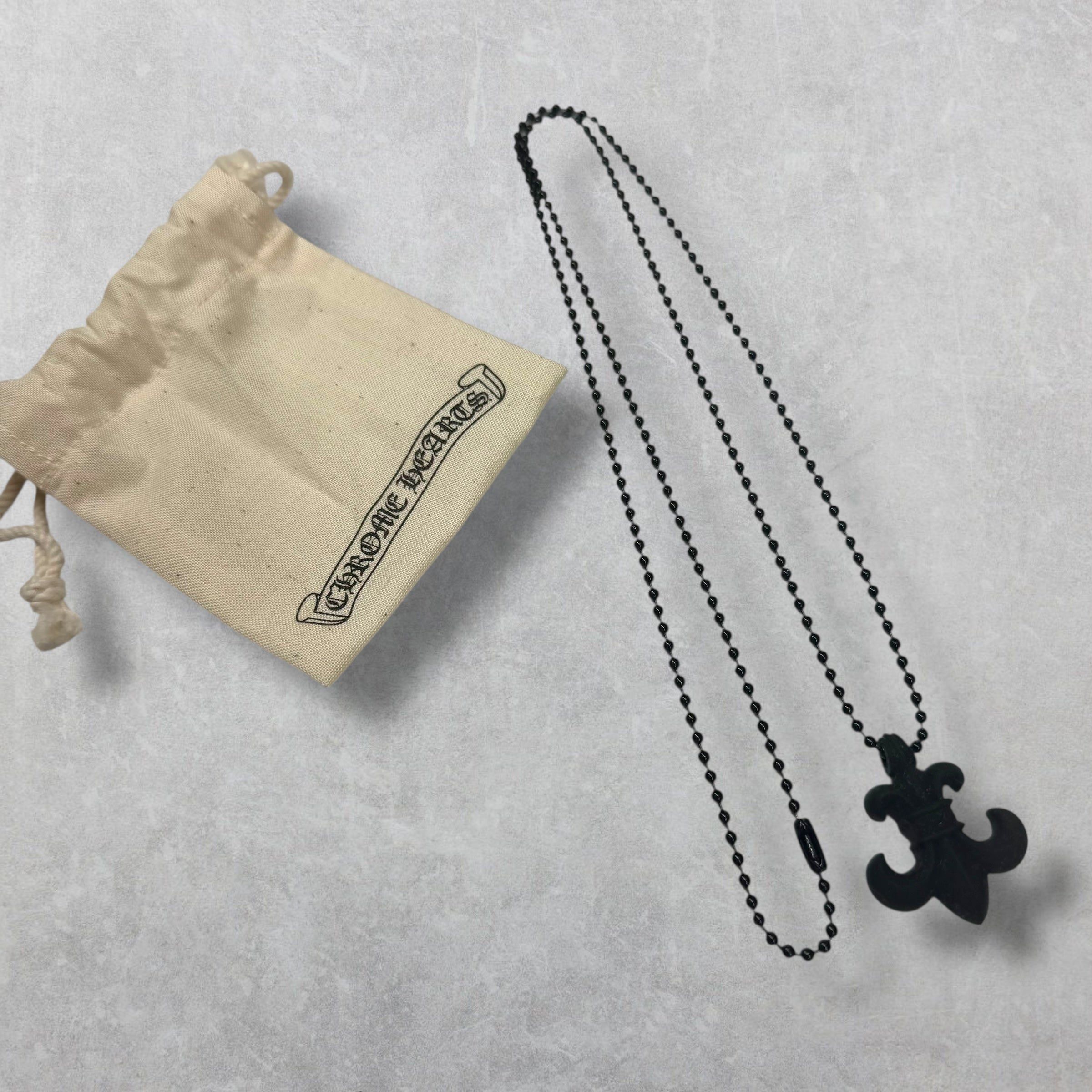 Chrome Hearts Chrome Hearts Silichrome BS Fleur Necklace Black Size ONE SIZE - 2 Thumbnail