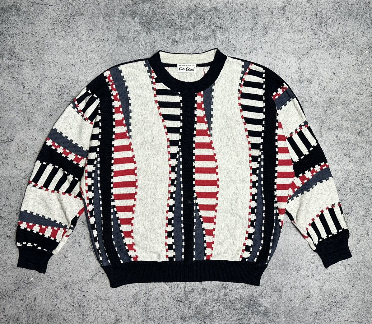 Carlo Colucci Vintage 90s Carlo Colucci Biggie Coogi Style Sweater Size US L / EU 52-54 / 3 - 1 Thumbnail