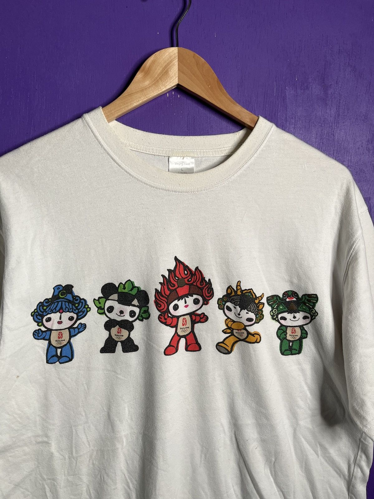 USA Olympics × Vintage Vintage 2008 Beijing Olympics mascot t-shirt Size US L / EU 52-54 / 3 - 3 Thumbnail