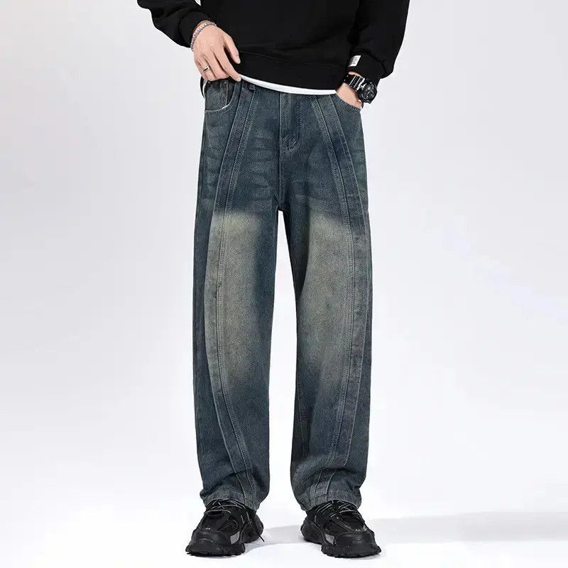 Japanese Brand Retro loose fitting patchwork micro flared jeans Size US 30 / EU 46 - 6 Thumbnail