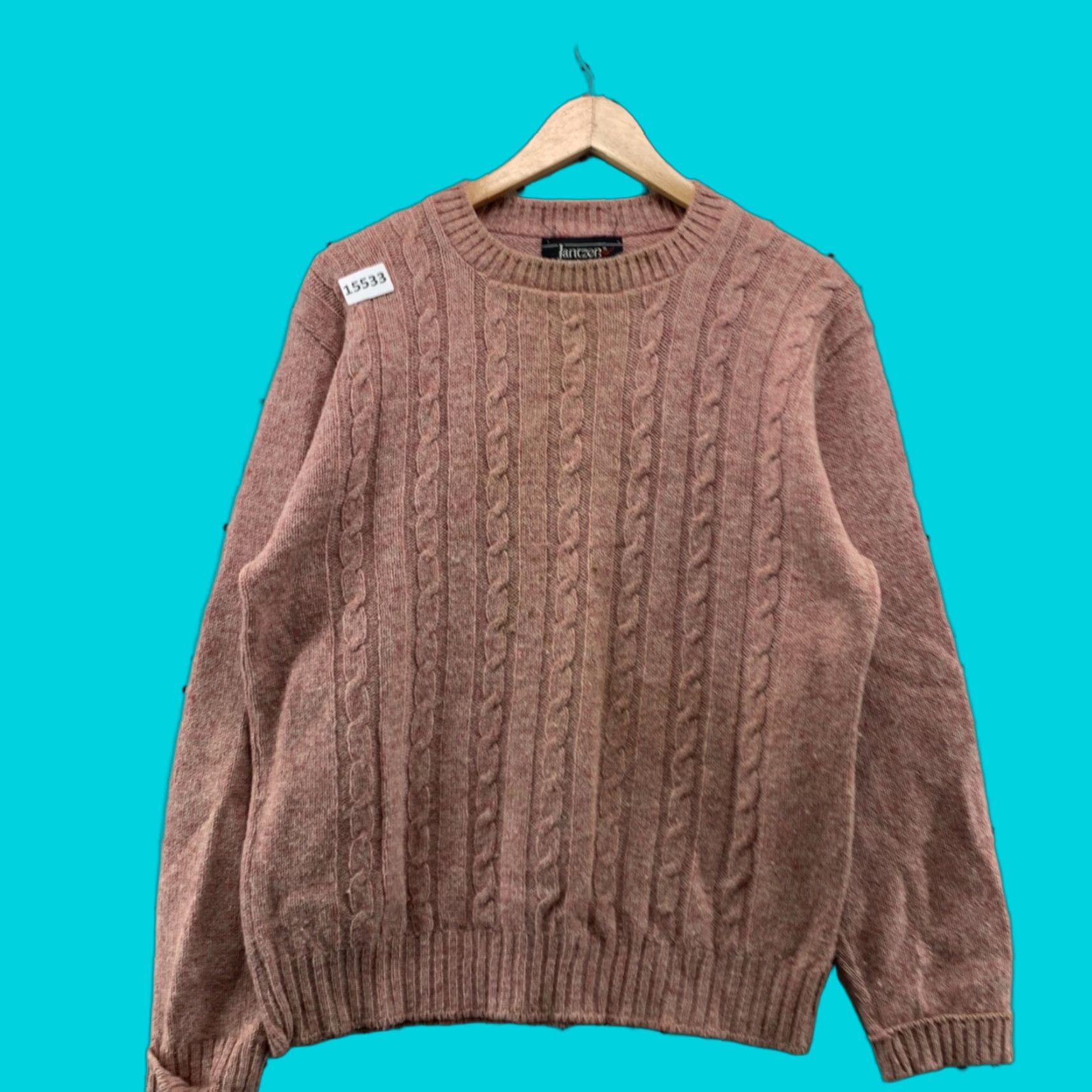 Jantzen VINTAGE Jantzen Wool Cable Knit Pullover Sweater Womens Medium Academia 21X26 Size M / US 6-8 / IT 42-44 - 1 Thumbnail