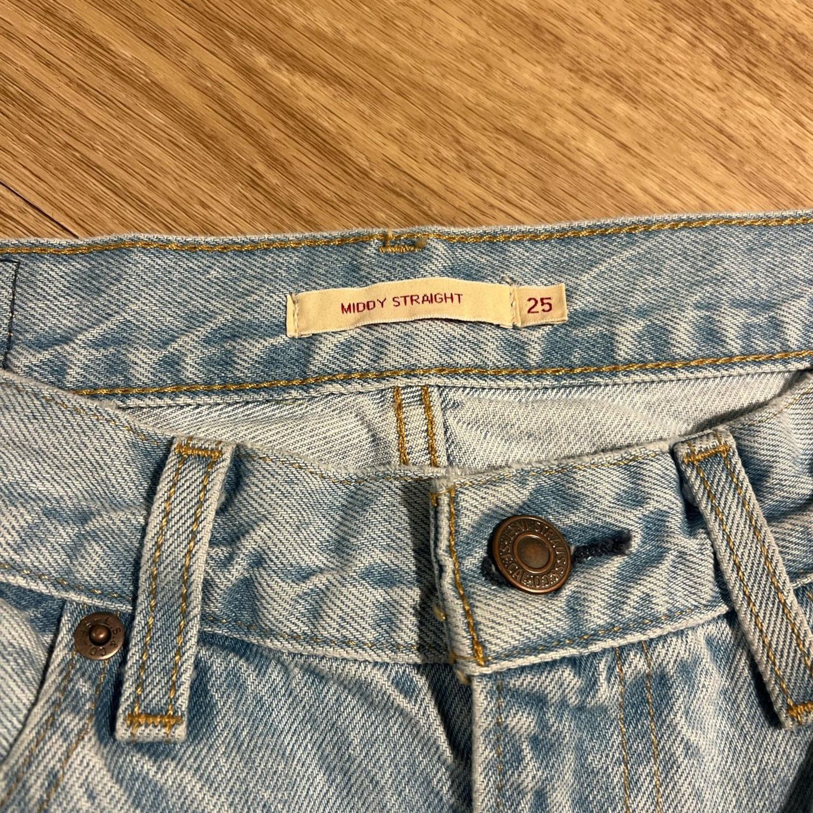 Levi's Levis middy straight distressed denim Size 25" / US 0 / IT 36 - 4 Thumbnail