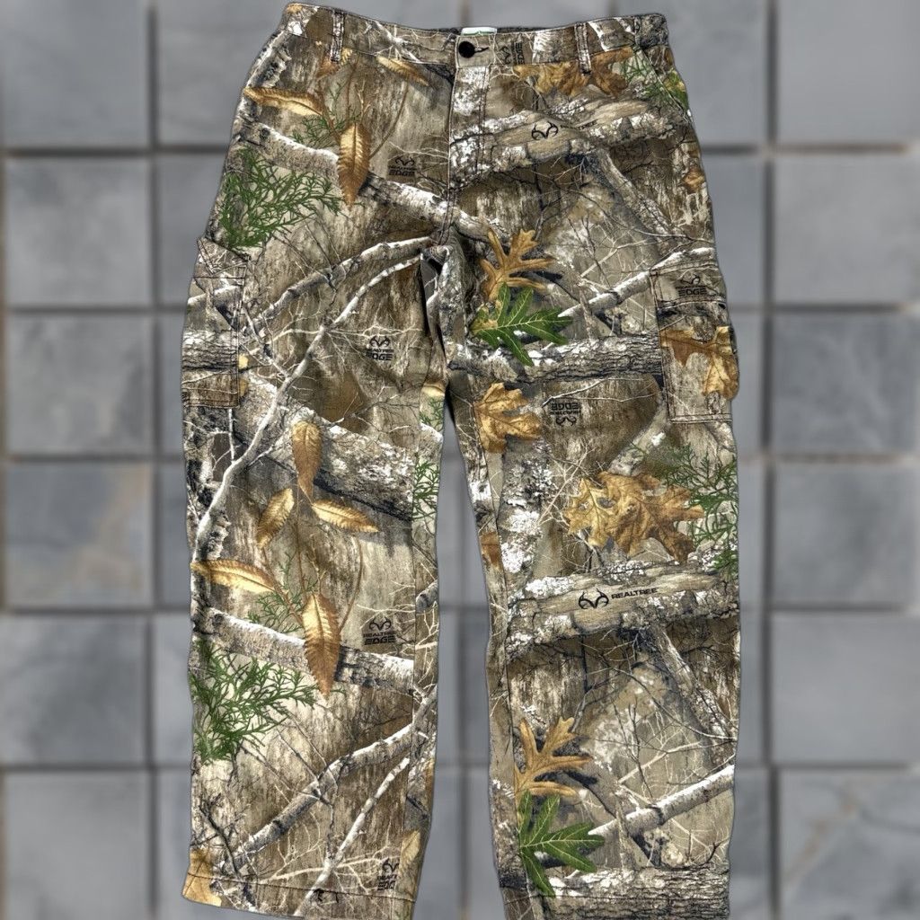 Realtree Realtree Sweatpants Mens Adult XL Green Camouflage Fleece Cotton Blend Straight Leg Cargo Size US 36 / EU 52 - 1 Thumbnail