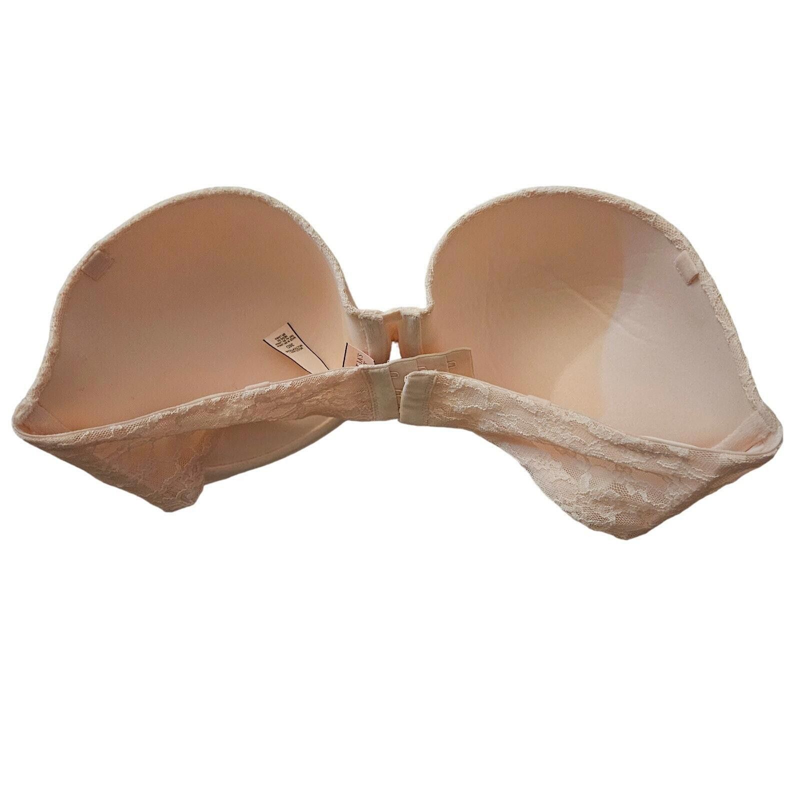 Designer Victoria's Secret Lacy Strapless Padded Bra Size 36D Size ONE SIZE - 2 Thumbnail