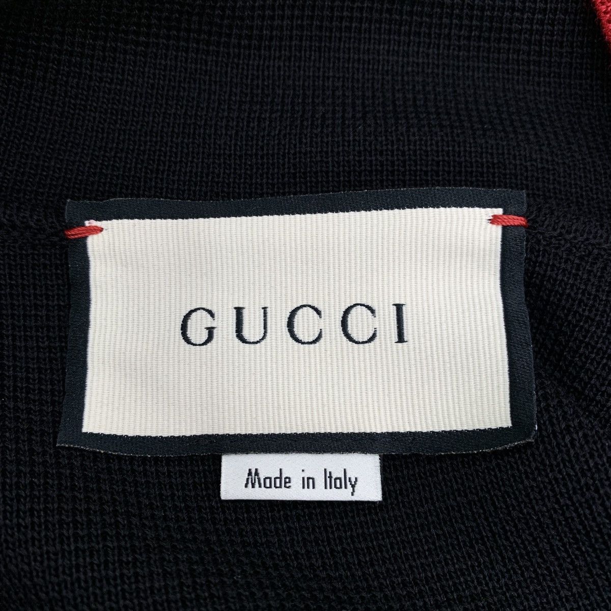 Gucci Gucci Black Striped Gold Button Silk Knitted Coat K26WX Size XS / US 0-2 / IT 36-38 - 6 Thumbnail
