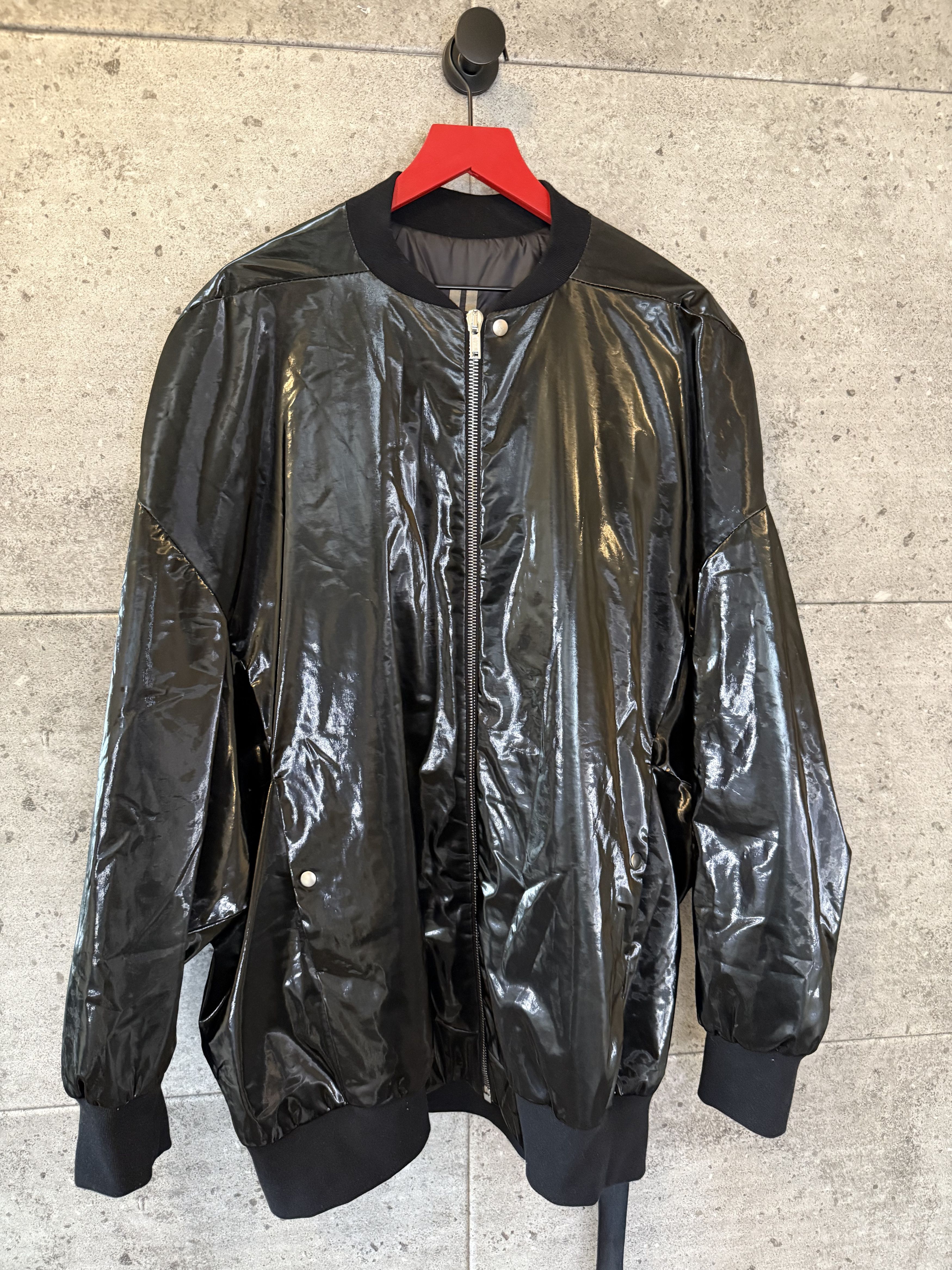 Rick Owens × Rick Owens Drkshdw Rick owens patent jumbo flight bomber jacket Size US XXL / EU 58 / 5 - 3 Thumbnail